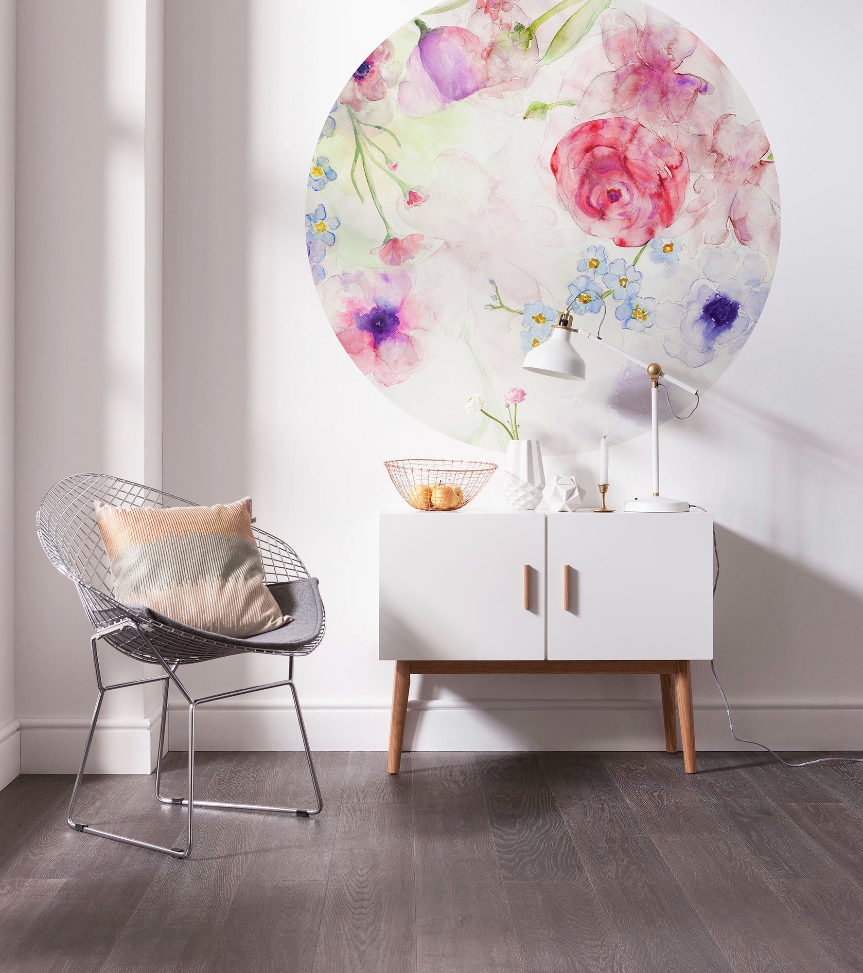Komar Fotobehang Zelfklevend vlies - Floret - Afmeting 125 x 125 cm (1 stuk)