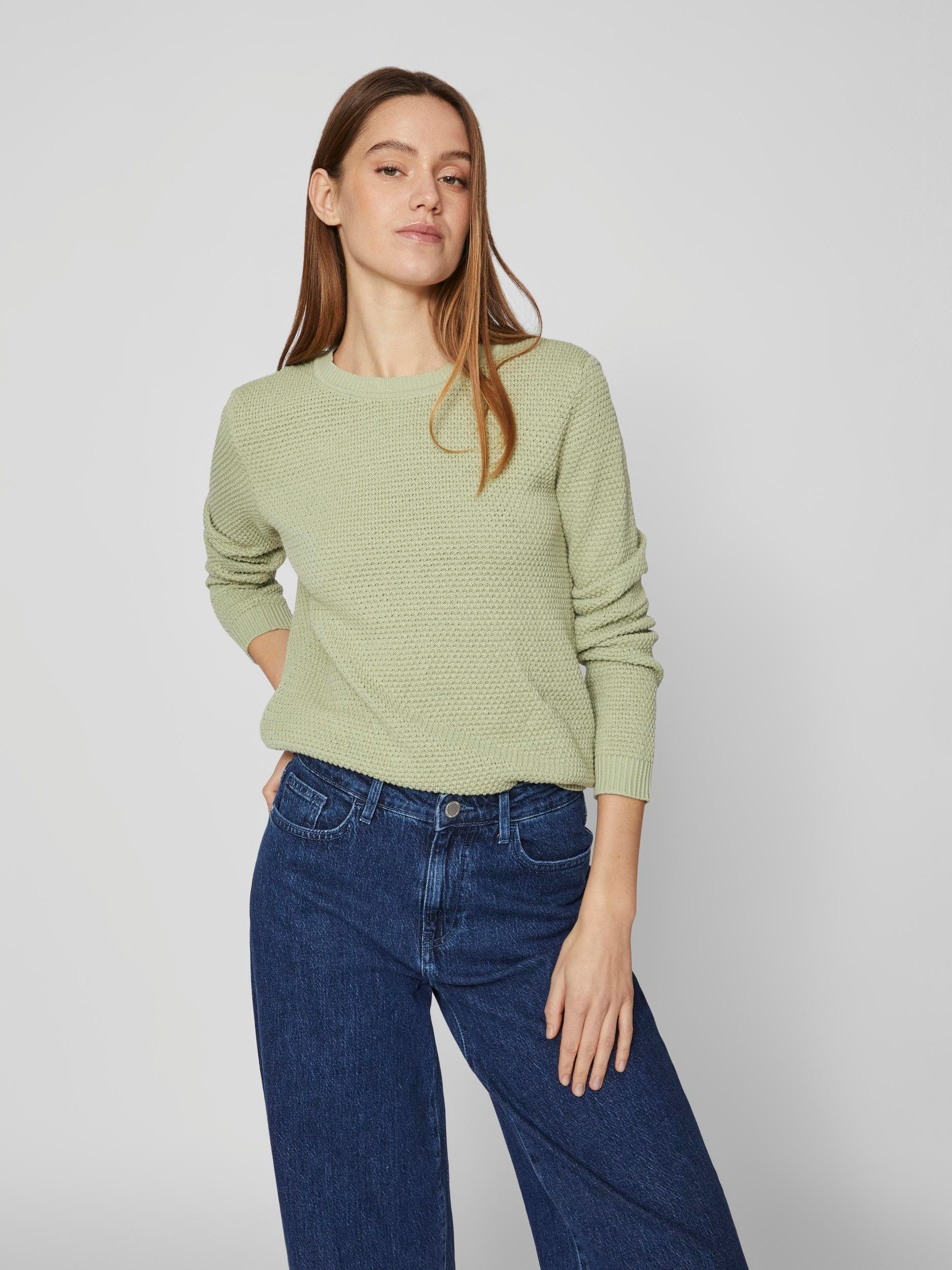 Vila Trui met ronde hals VIDALO O-NECK L S KNIT TOP- NOOS