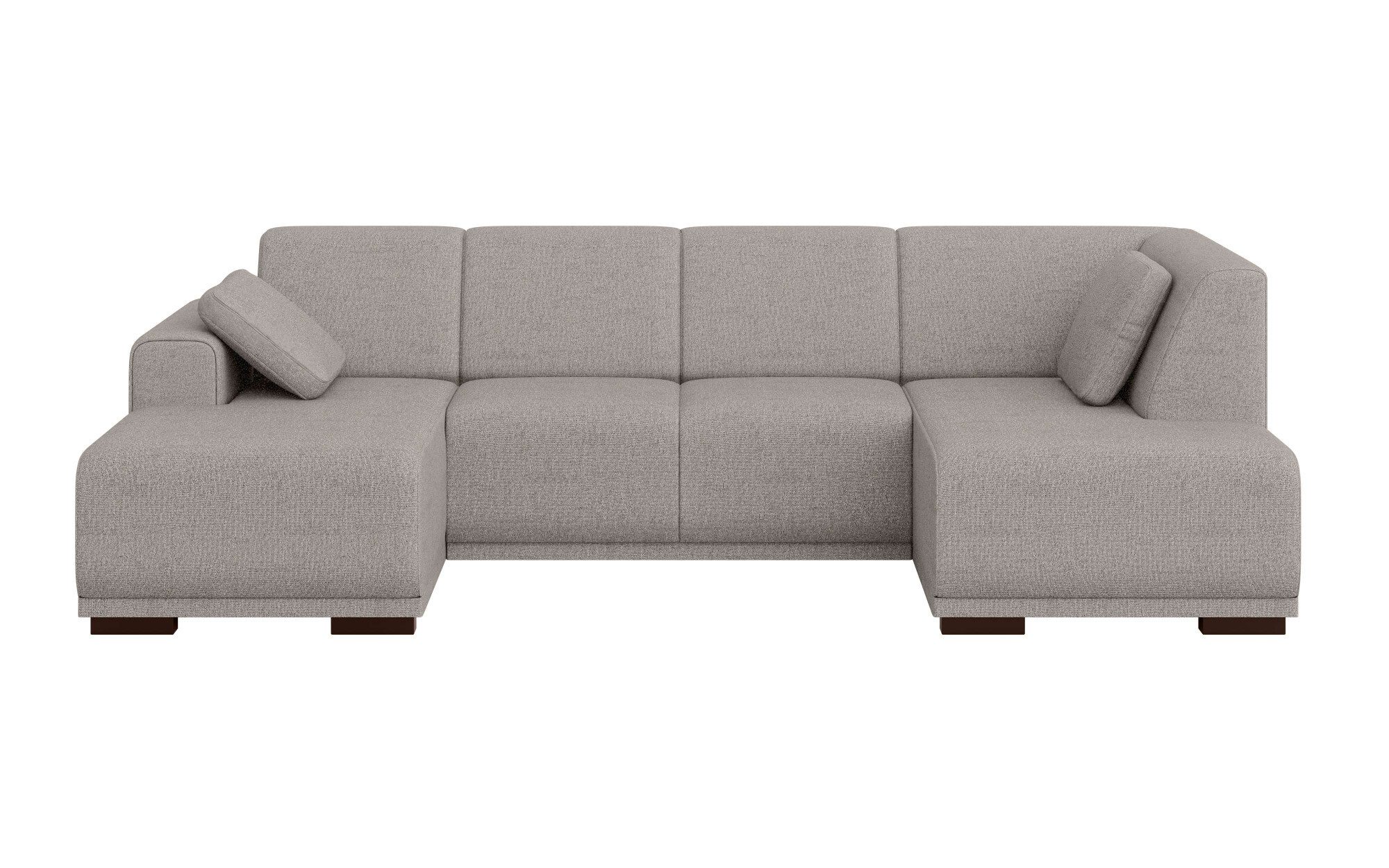 Home affaire Zithoek BORNHOLM U-vorm met chaise longue rechts/links, B/D/H: 300/162/85 cm U-vorm met golvende ondervering, chaise longue rechts of links bestelbaar
