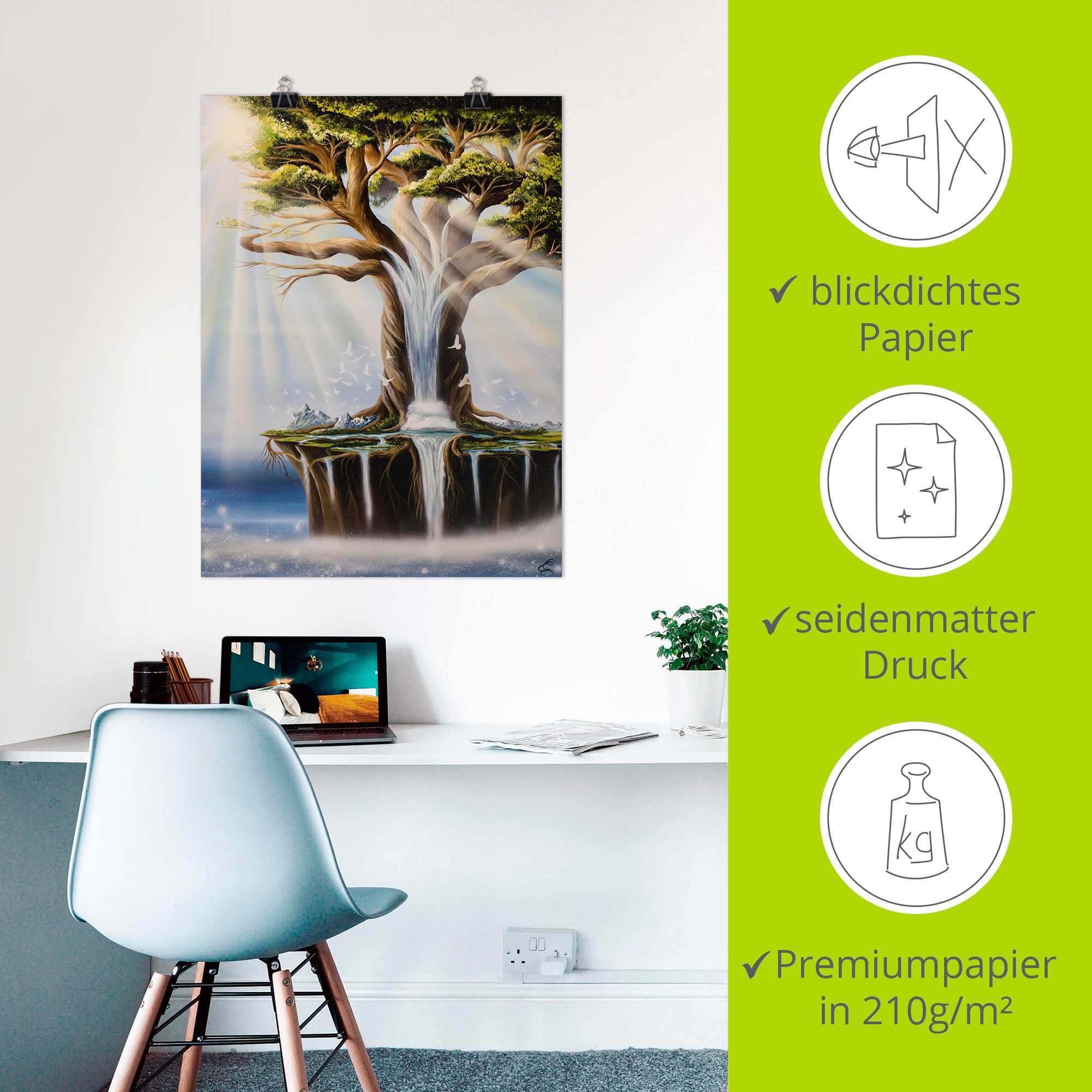 Artland Poster Boom in een droomwereld als artprint van aluminium, artprint op linnen, muursticker of poster in verschillende maten
