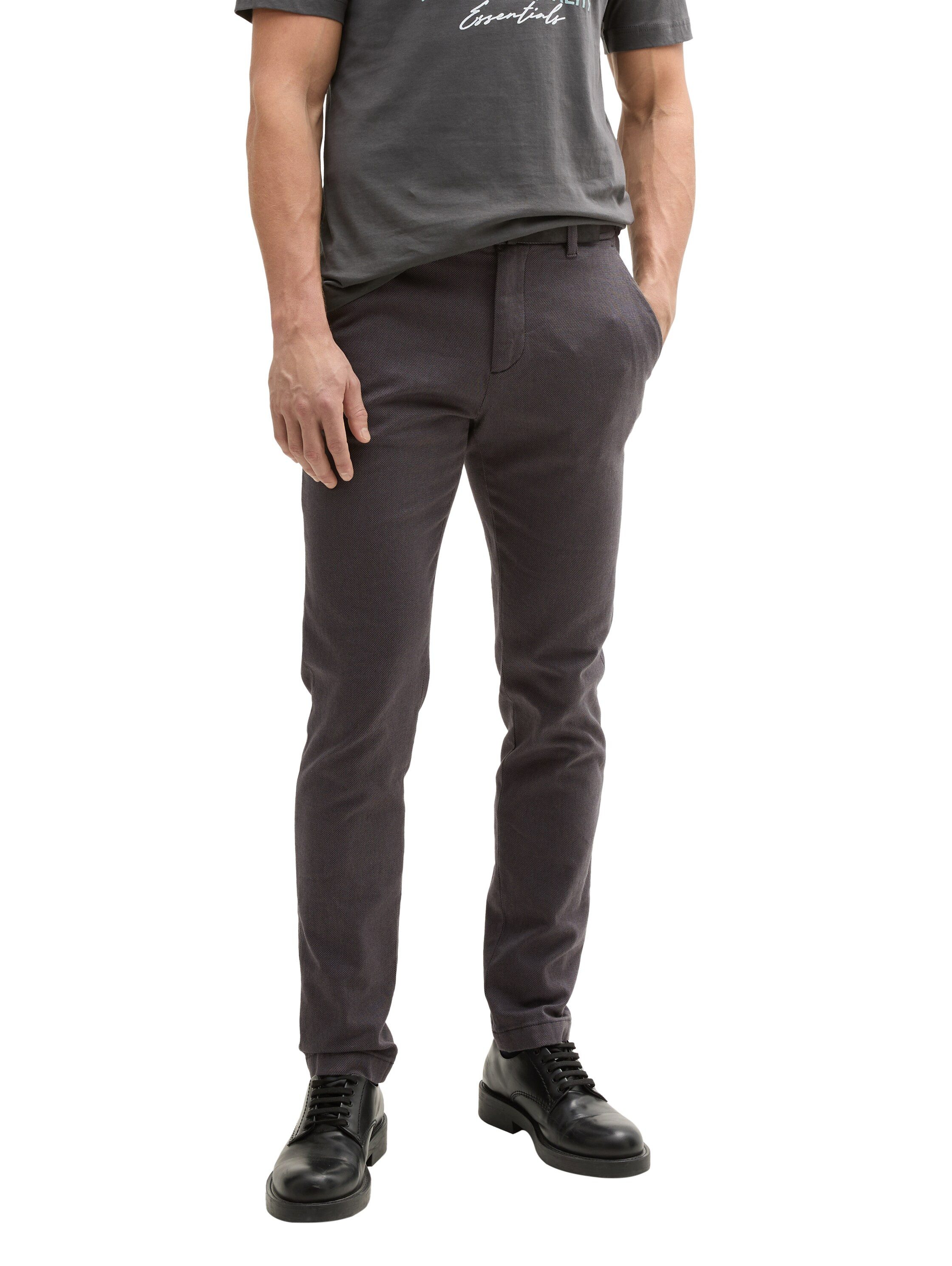 Tom Tailor Chino met een stijlvolle structuur (2-delig, Inclusief ceintuur) heren chino's maat 36