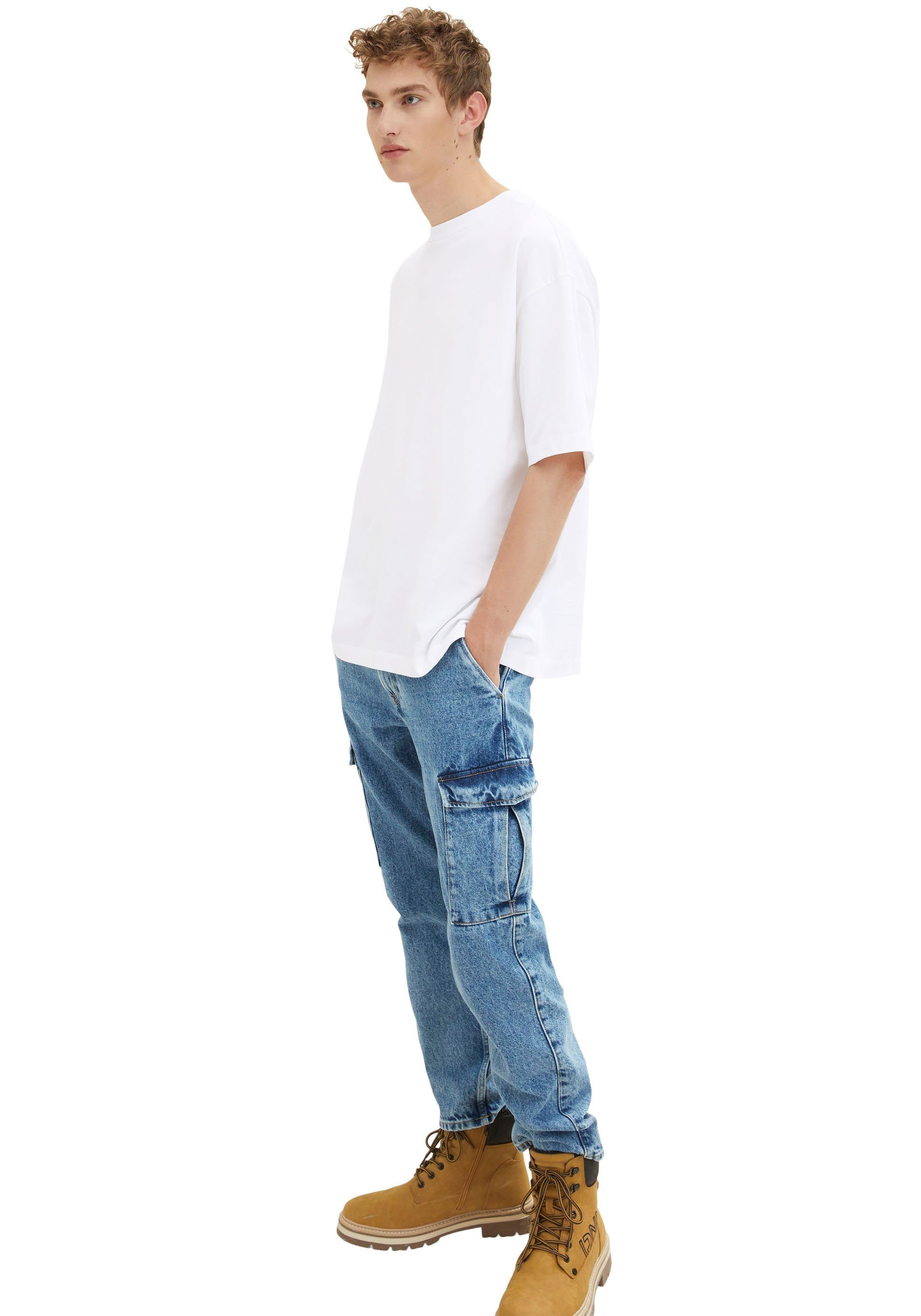 Tom Tailor Denim T-shirt in oversized pasvorm