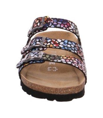 Rohde Slippers Alba , zomerschoenen, slippers, pantoffels met kleurrijke print, g-breedte = breed