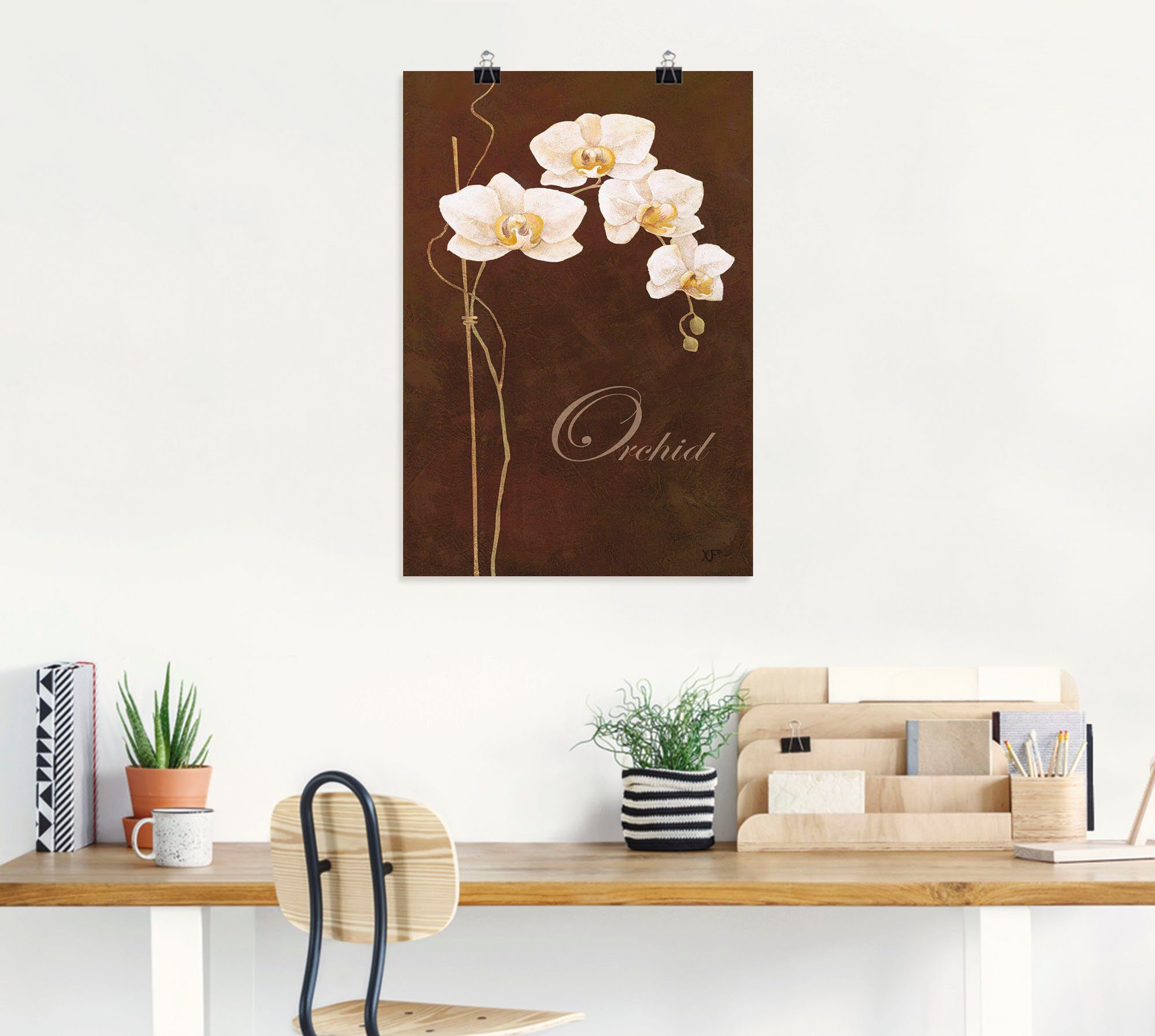 Artland Artprint Fijne orchidee als artprint op linnen, poster in verschillende formaten maten