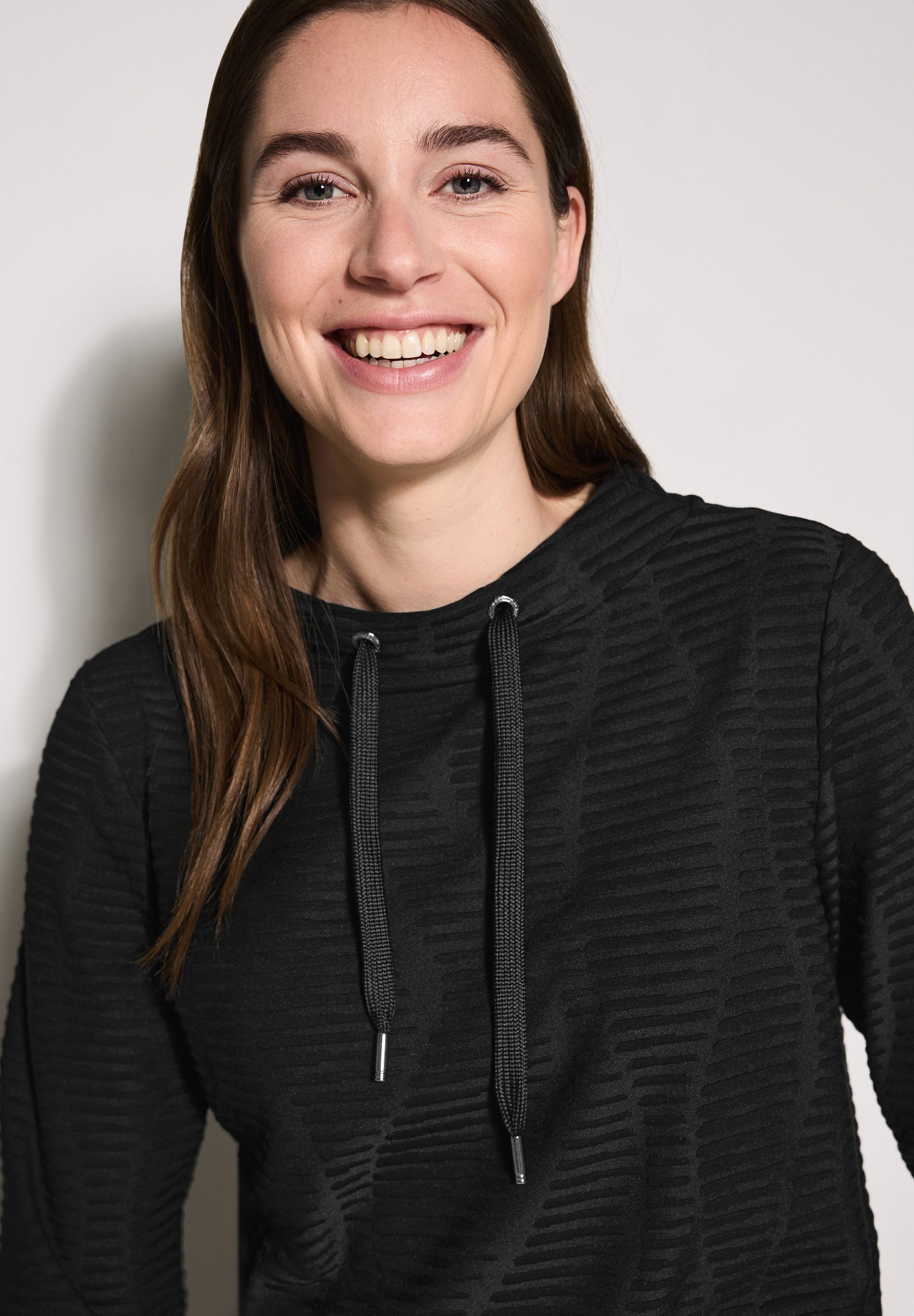 Cecil Shirt met lange mouwen met structuurmotief