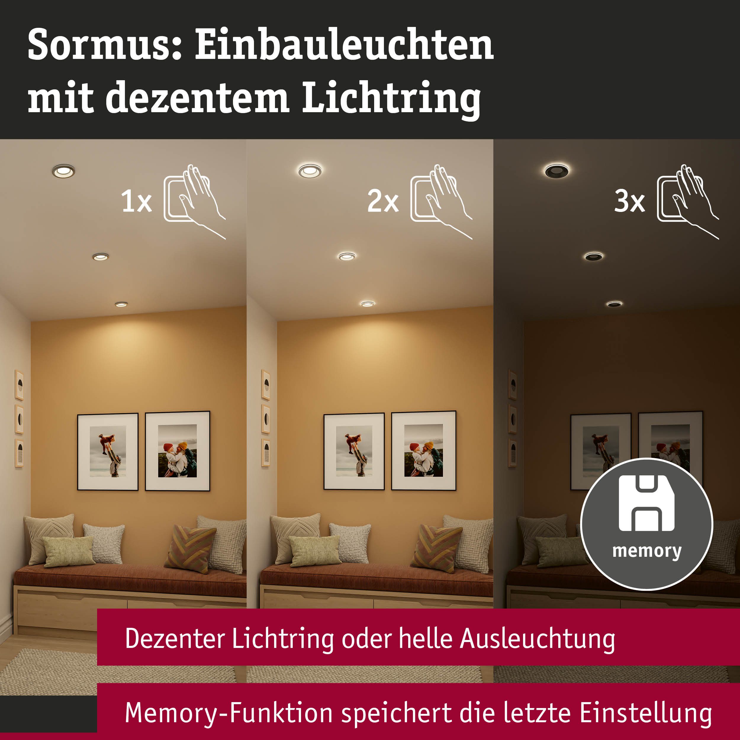Paulmann Ledinbouwlamp LED inbouwlamp Sormus IP65 rond 100mm