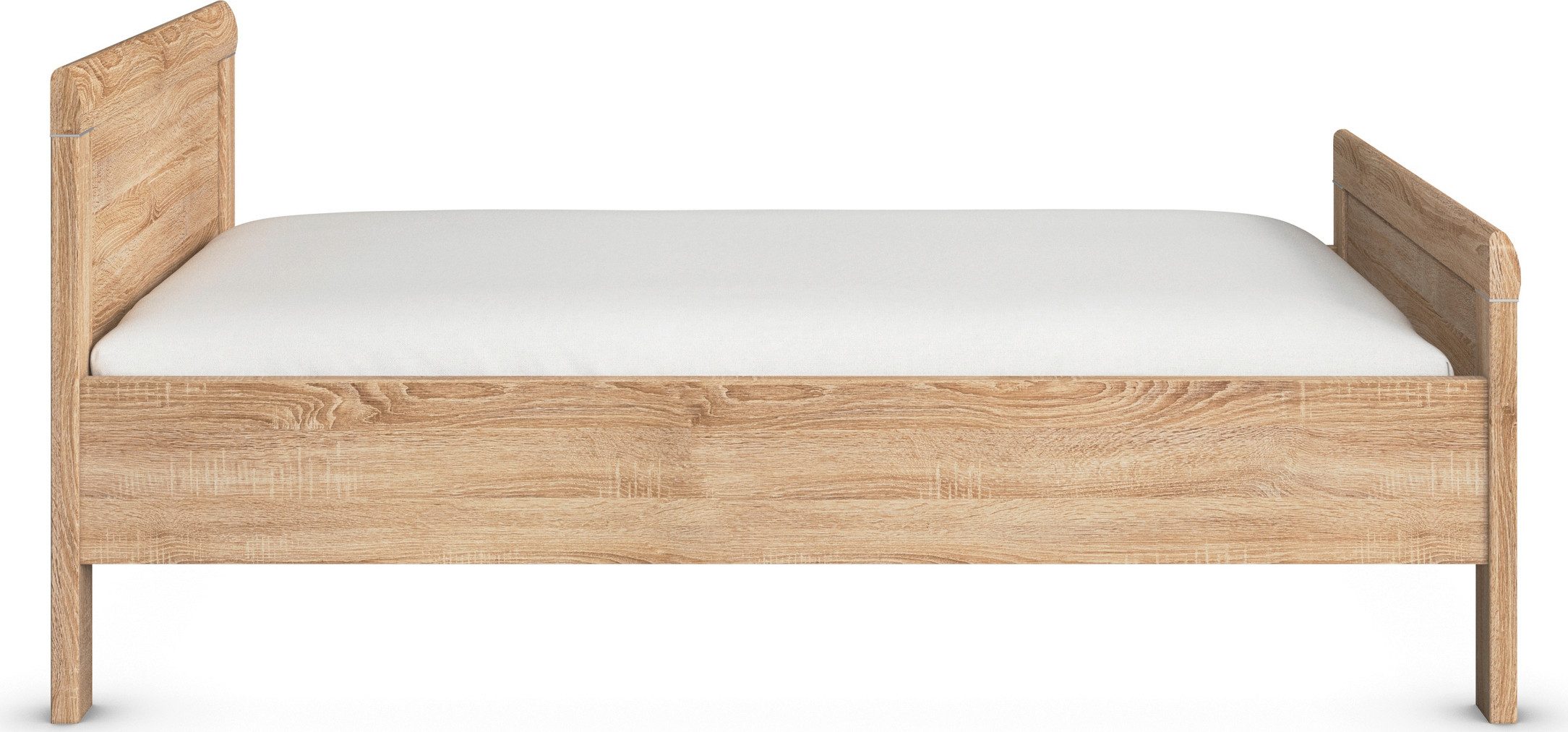 rauch Bed Eenpersoons Stollenbed EVELYN in comfortabele hoogte van houtmateriaal in elegante stijl made in germany
