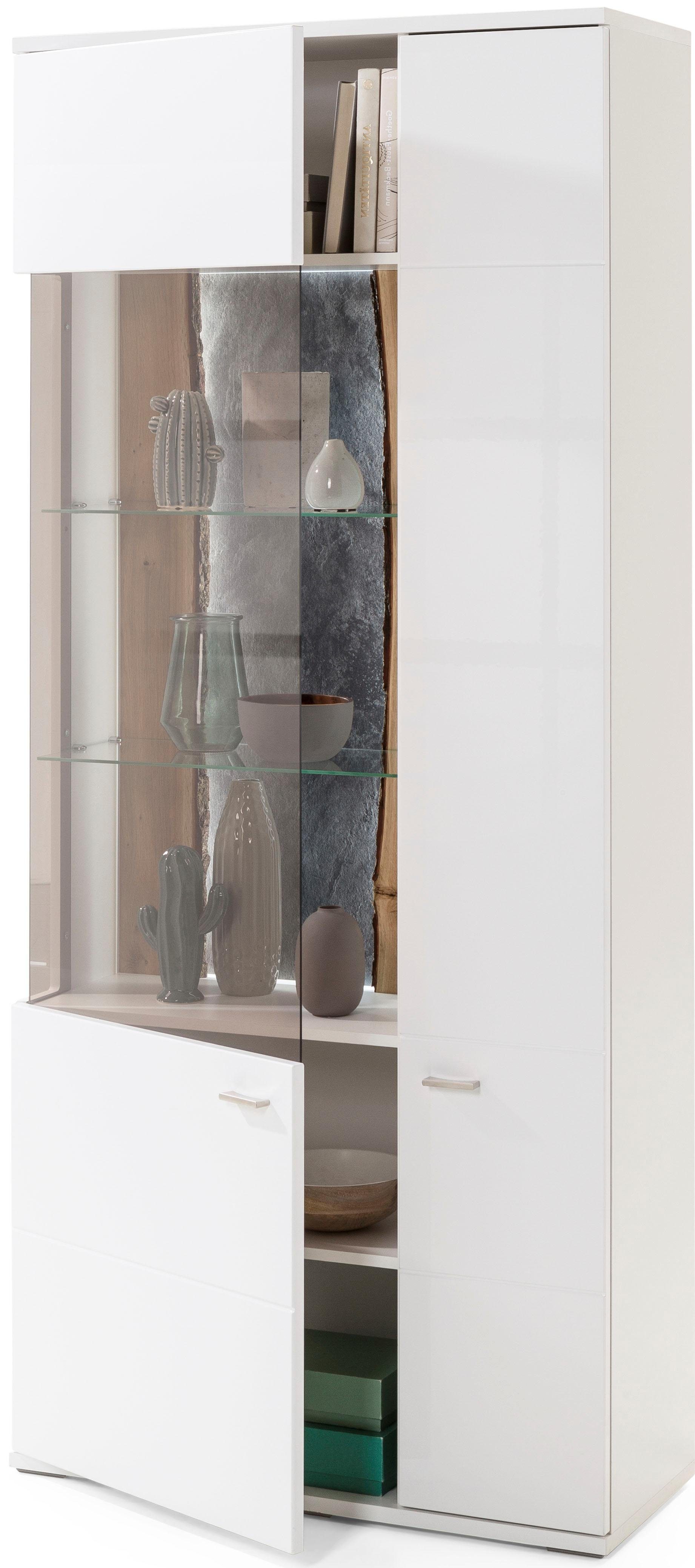 set one by Musterring Vitrinekast Tacoma Type 05/06, hoogte 207,4 cm, met getinte glasdeur