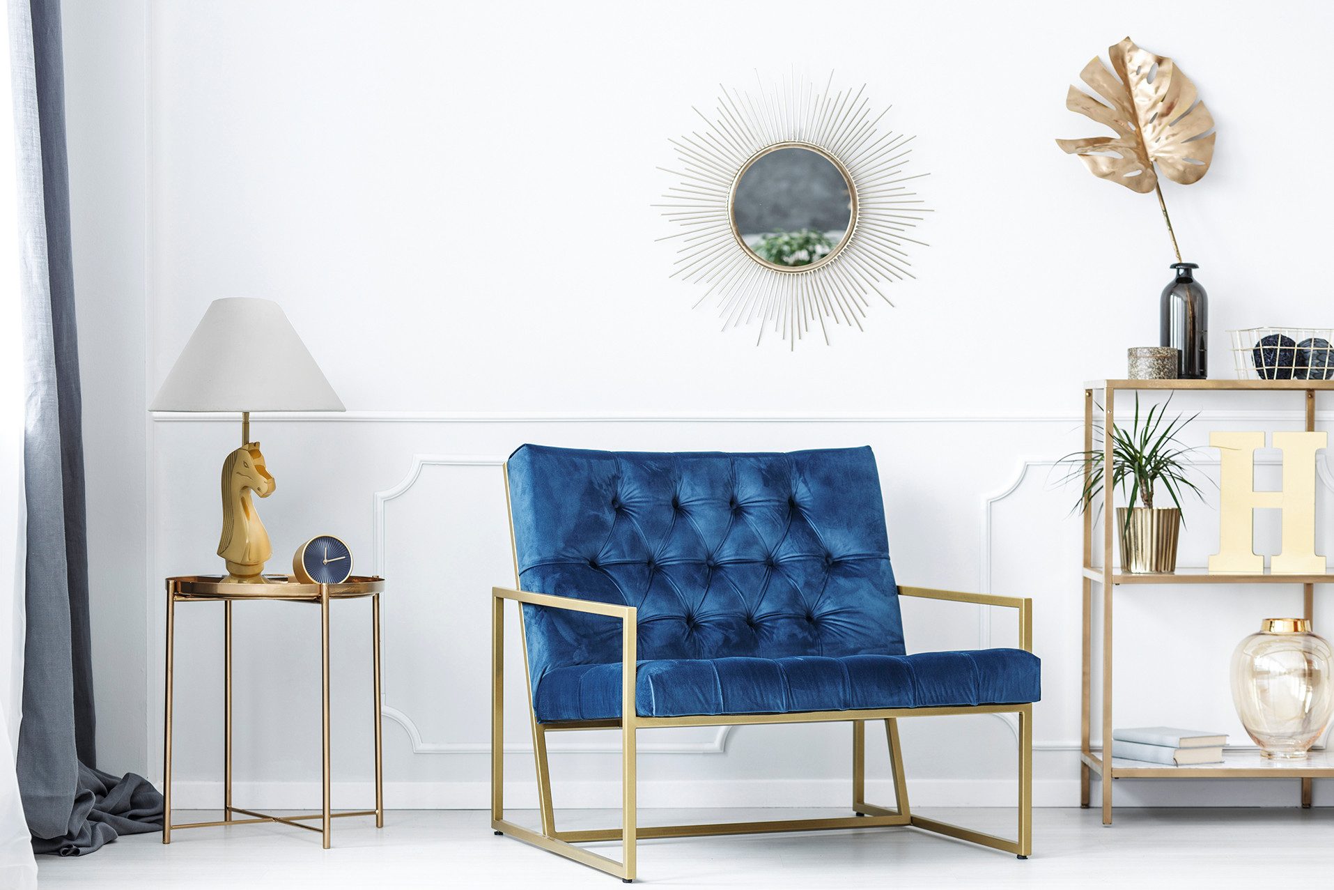 Kayoom Tafellamp Bishop 125 met decoratieve schaakpaardvoet van metaal, met stoffen kap (1 stuk)