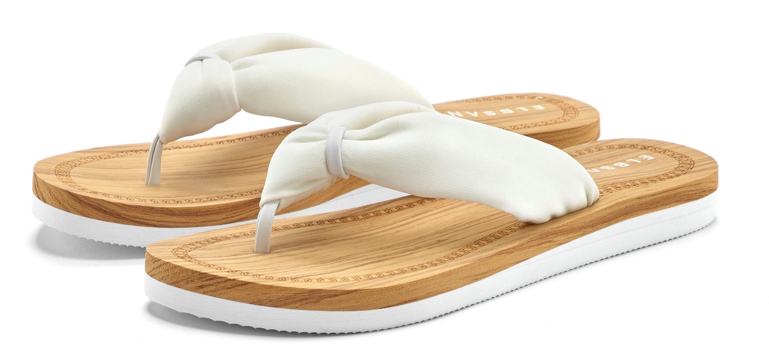 Elbsand Badslippers Sandaal, pantoletten, badschoen ultralicht VEGAN dames teenslippers maat 44 wit
