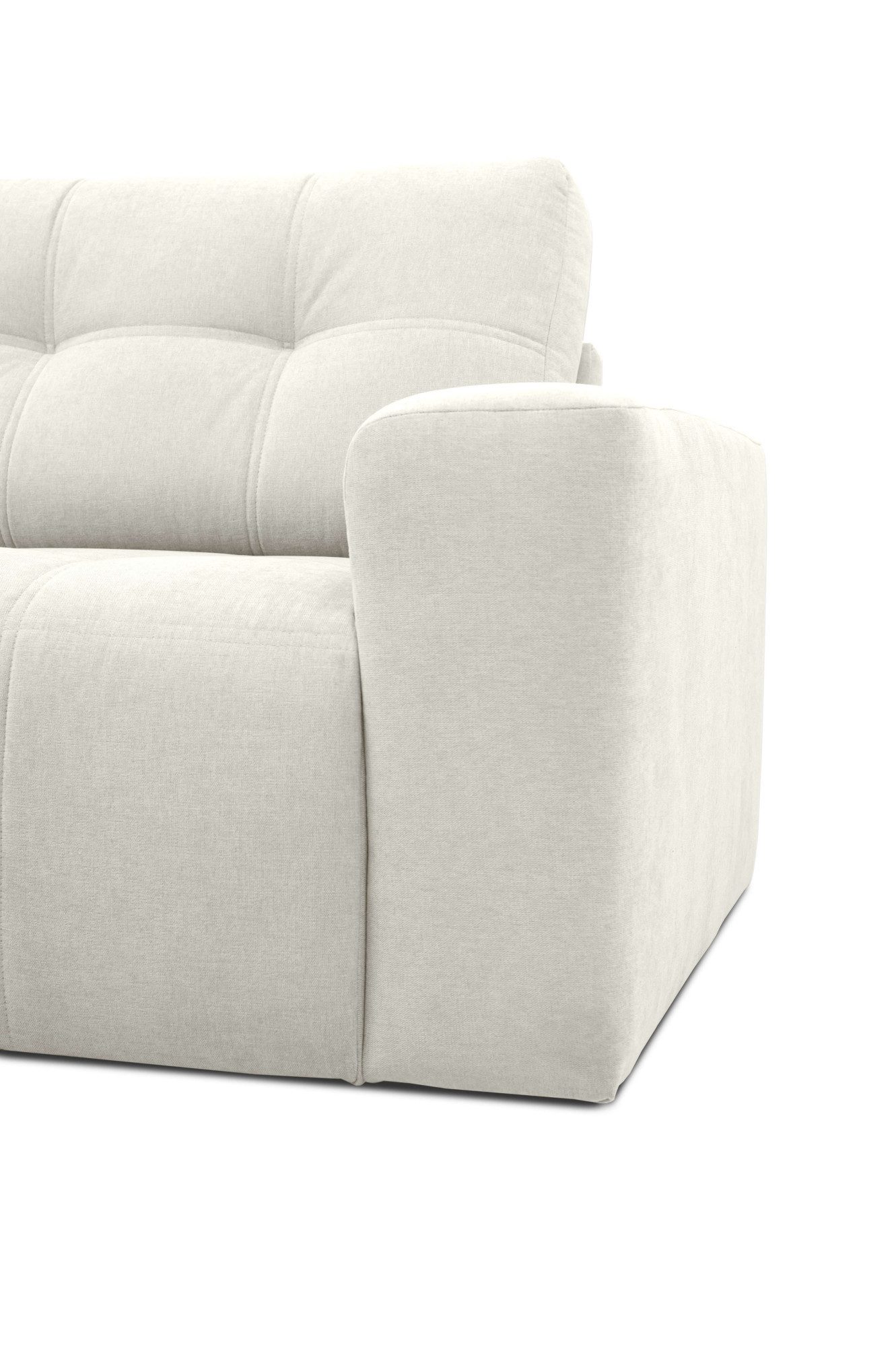 Home affaire Hoekbank Turnon, lounge-sofa, breedte 221 cm Chenille, met knoop- en dubbele stiksels, elegante uitstraling