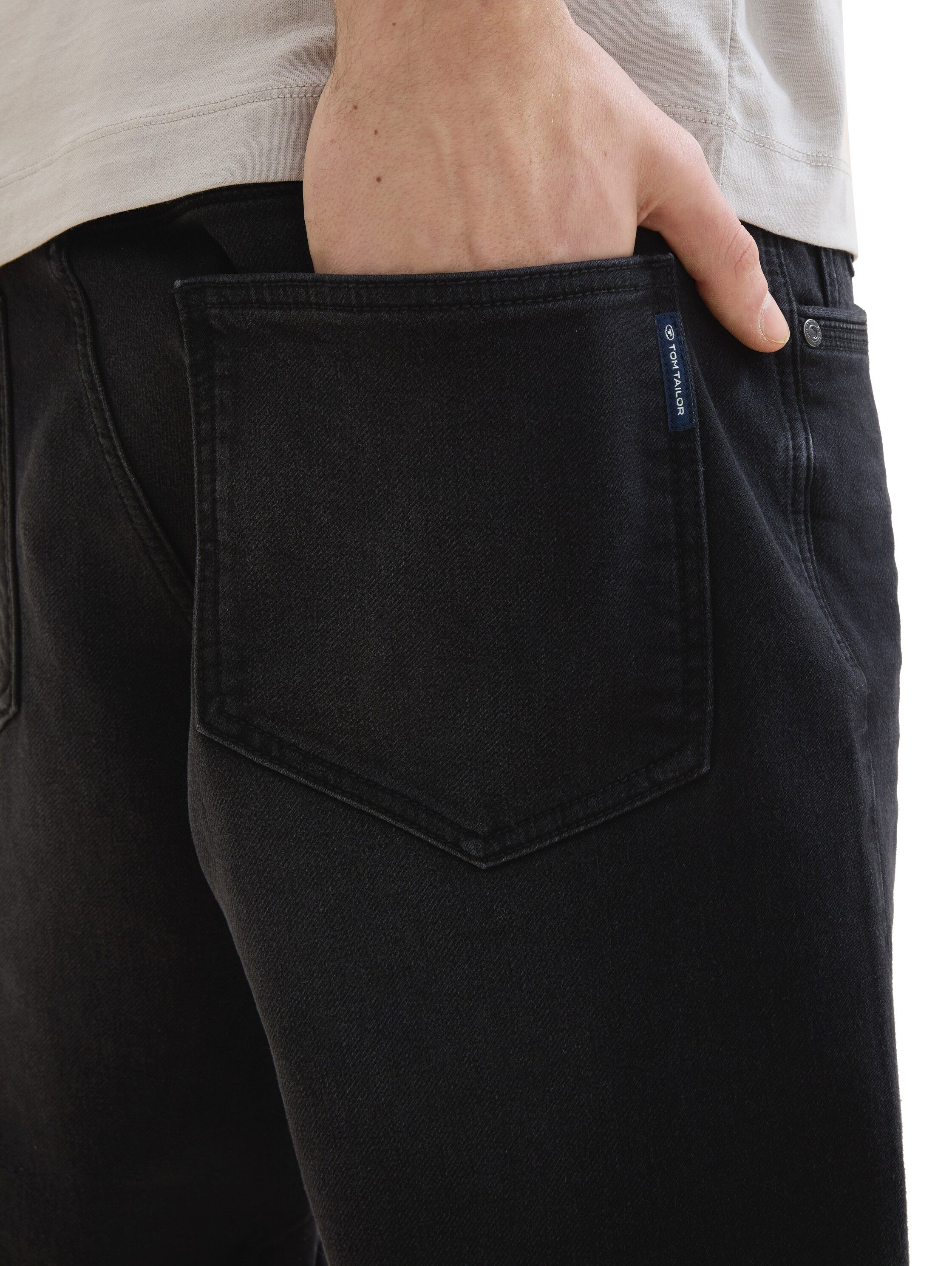 Tom Tailor Jeansbermuda Josh met merklabel
