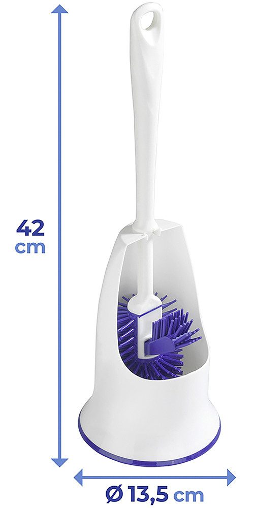 Maximex Toiletset Hygiëne-set WC-borstelhouder, toiletborstels met randborstel en anti-aanbakwerking (2-delig)