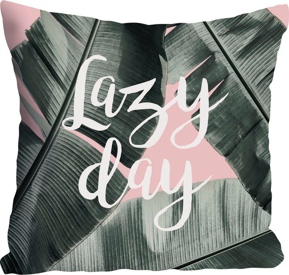 queence Sierkussen Lazy Day Kussenhoes, lazy day, veren, rustig, ontspannen, gezellig, natuur (1 stuk)