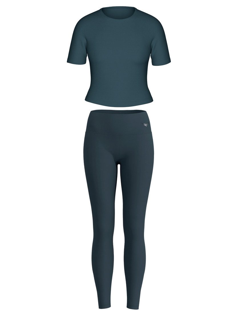Trigema Sweater TRIGEMA Sport Set van Cropped T-Shirt en Leggings