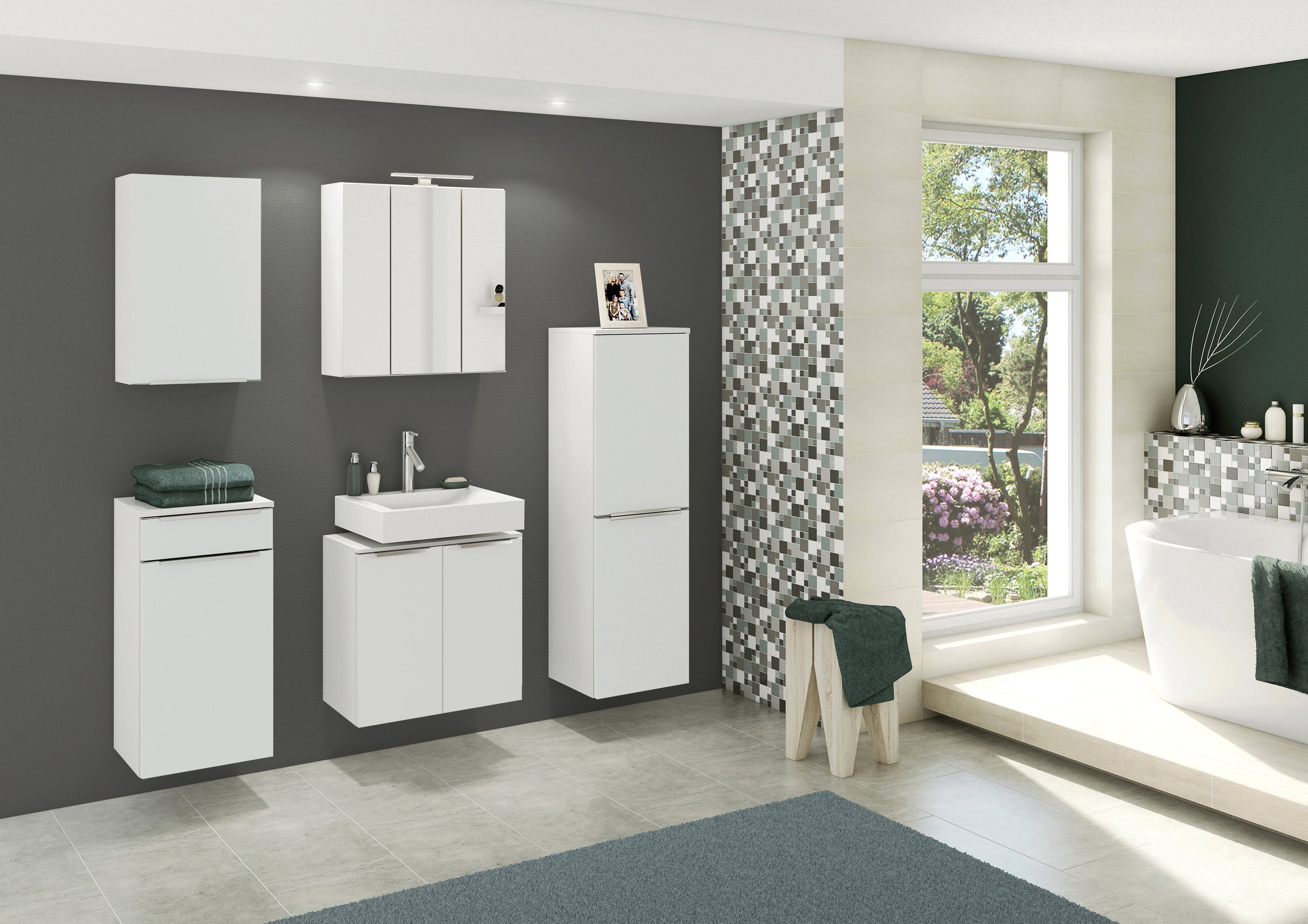 welltime Wastafelonderkast Matera Breedte 60 cm, met hoogwaardige matte MDF-fronten