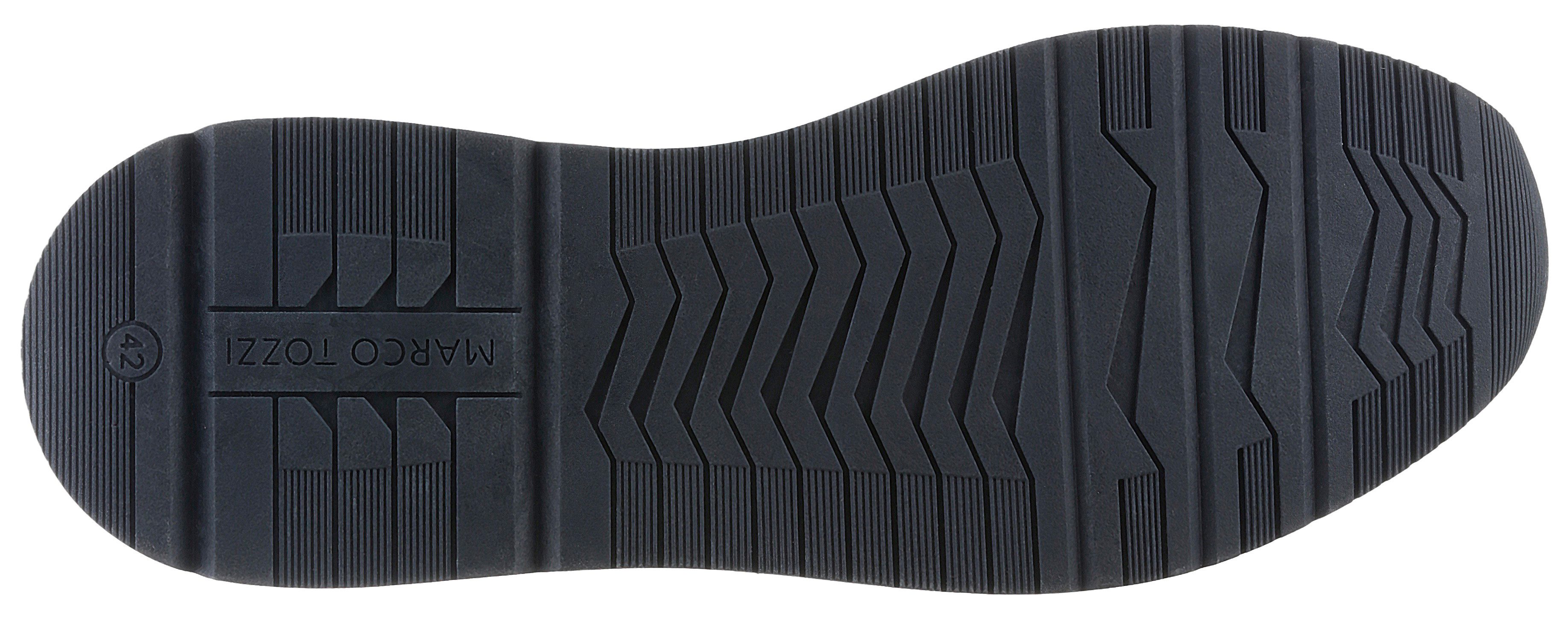 Marco Tozzi Sneakers met sleehak , vrijetijdsschoen, halfschoen, veterschoen met praktische rits