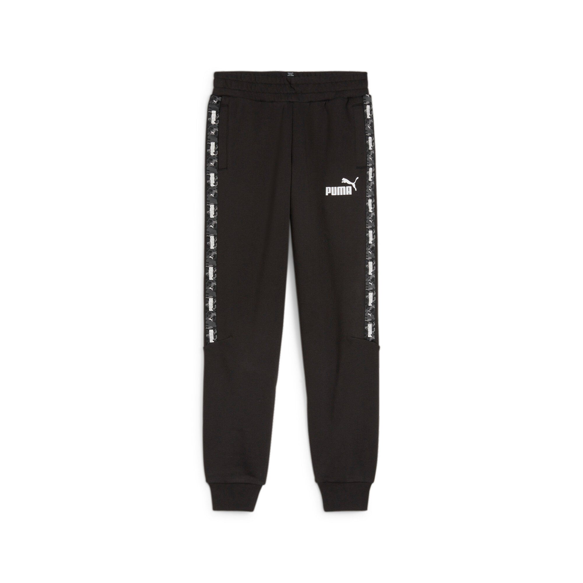PUMA Trainingsbroek ESS TAPE CAMO SWEATPANTS TR B jongens trainingsbroeken maat 140 zwart