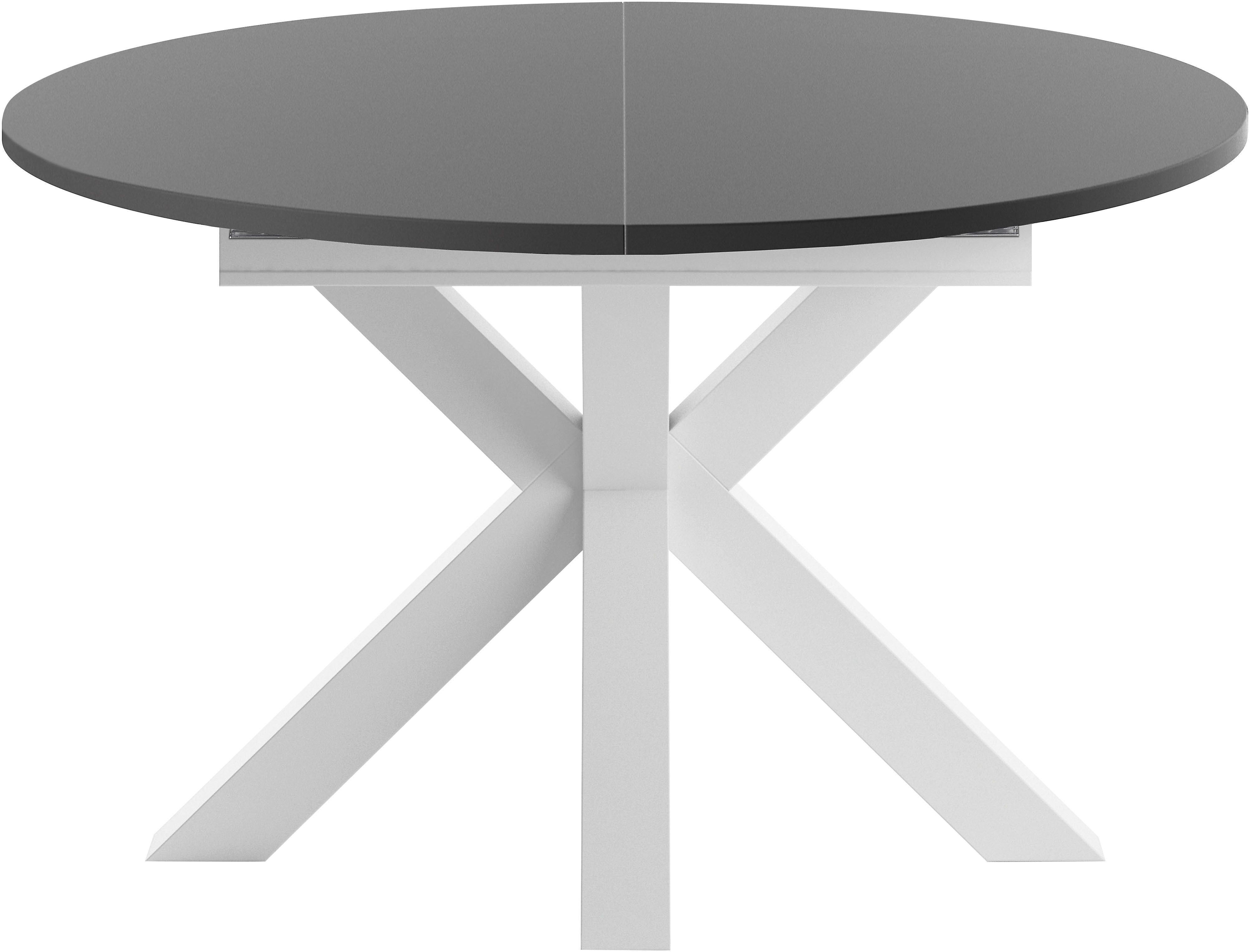 set one by Musterring Eettafel New Atlanta met ronde plaat, uitschuifbaar, stervoet, afmetingen ø130 cm (170x130 cm)