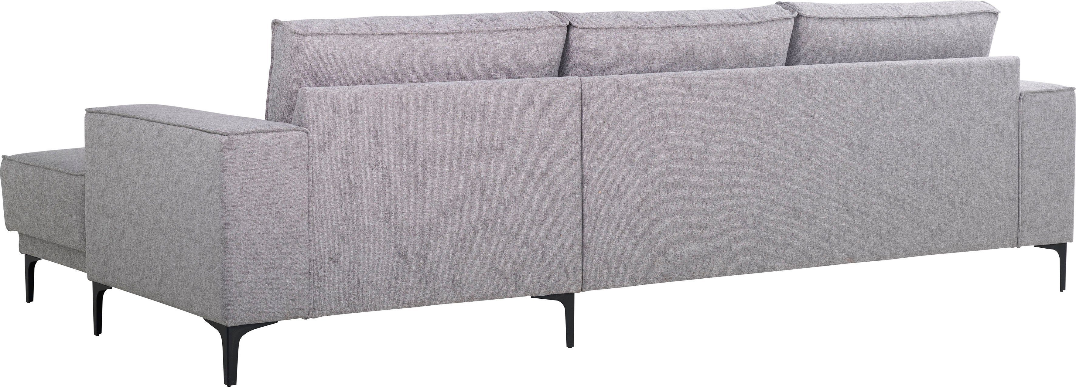 Places of Style Hoekbank Polsterecke Oland, Struktur, Flachgewebe, Luxus-Microfaser, Boucle 280 cm, in tijdloos design en hoogwaardige afwerking