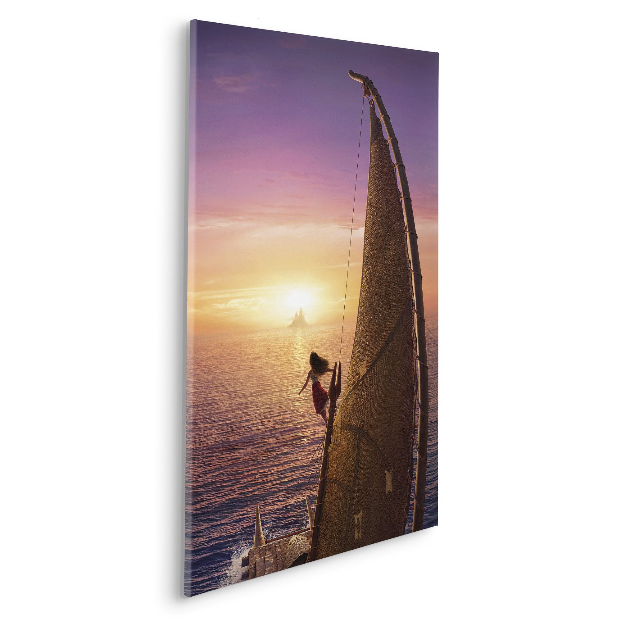 Komar Artprint op linnen Disney Moana 2 To the Horizon 6-delige set, 93x30 mm, wit, elk 4,9w, plafond, woonkamer, gang (1 stuk)