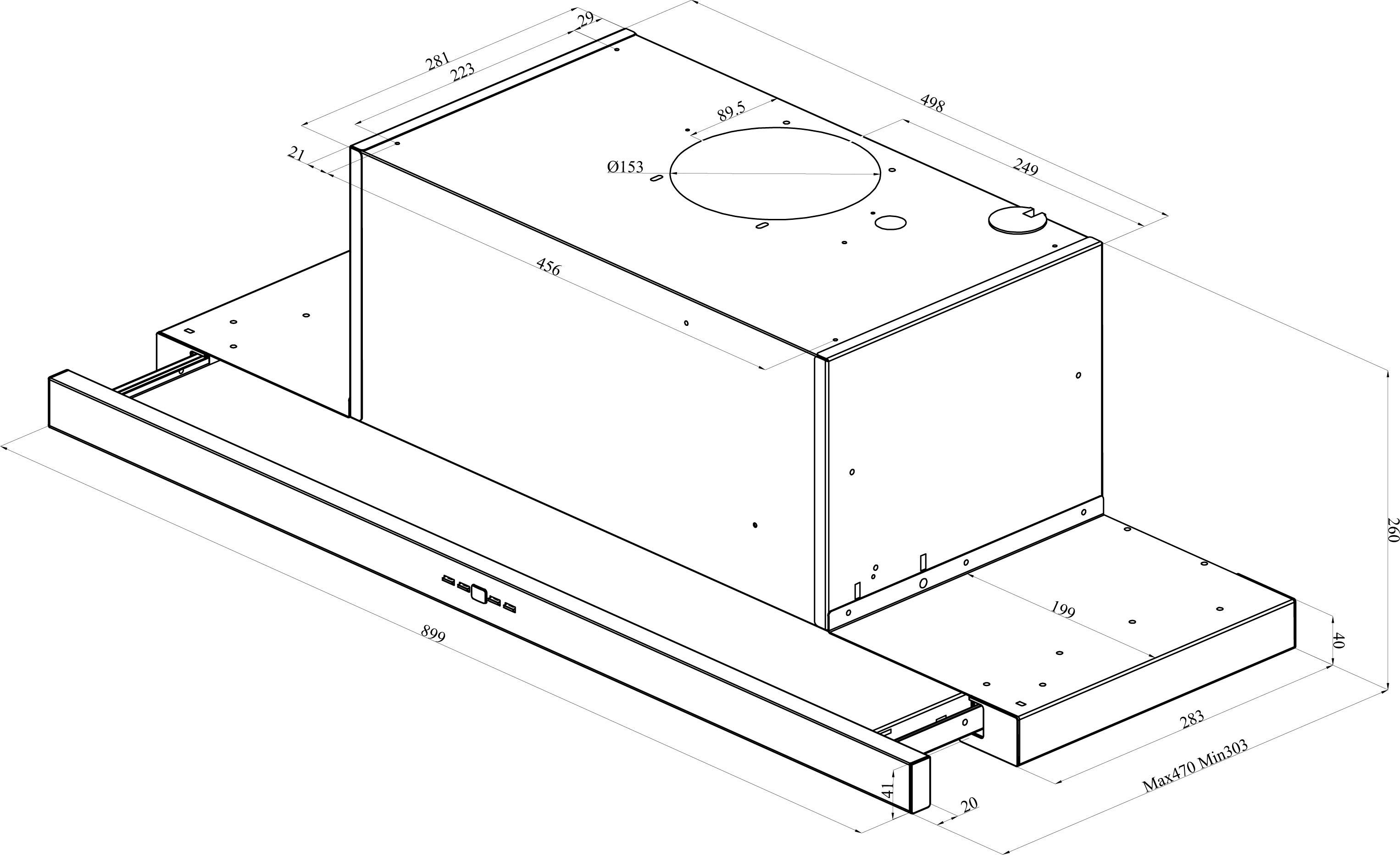 Amica Vlakscherm-afzuigkap FH 694 620 E