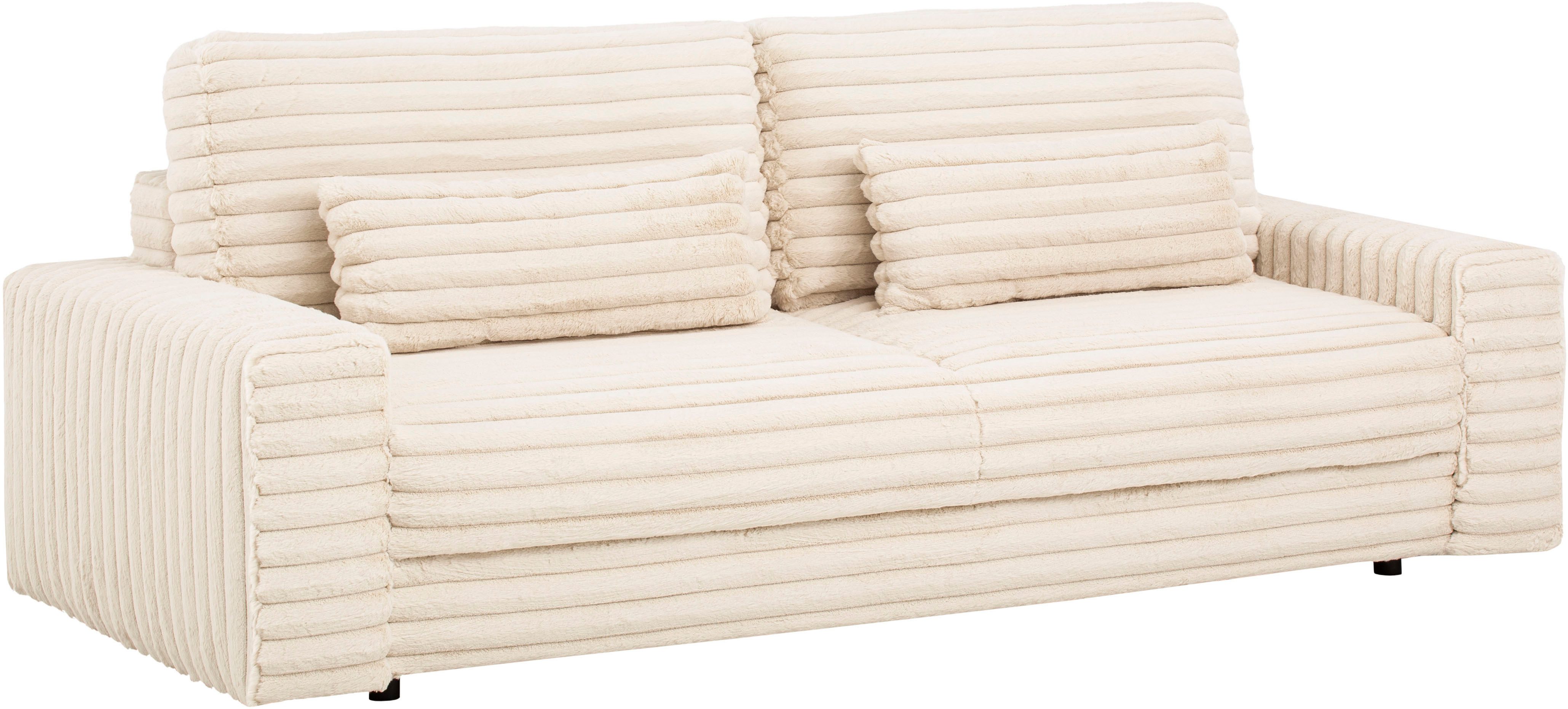 LeGer Home by Lena Gercke Slaapbank Imoga, kussen met slaapfunctie, 3-zits bank, bank met bedlade in moderne kleuren en stoffen, bedfunctie, ligoppervlak: 200x150 cm