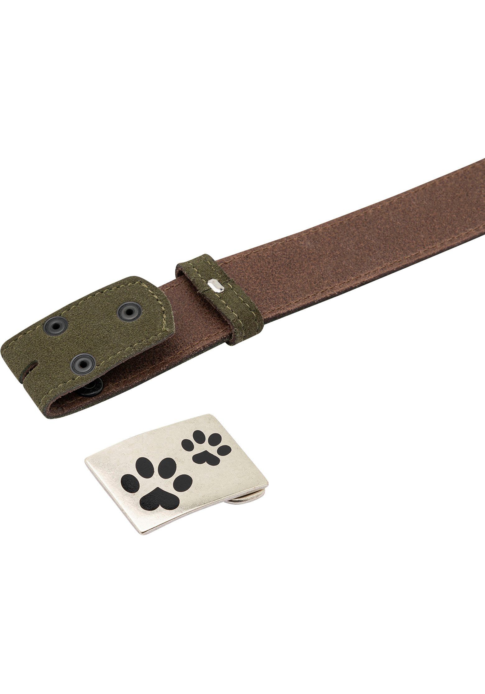 RETTUNGSRING by showroom 019° Leren riem met verwisselbare sluiting "poot zilverkleur"