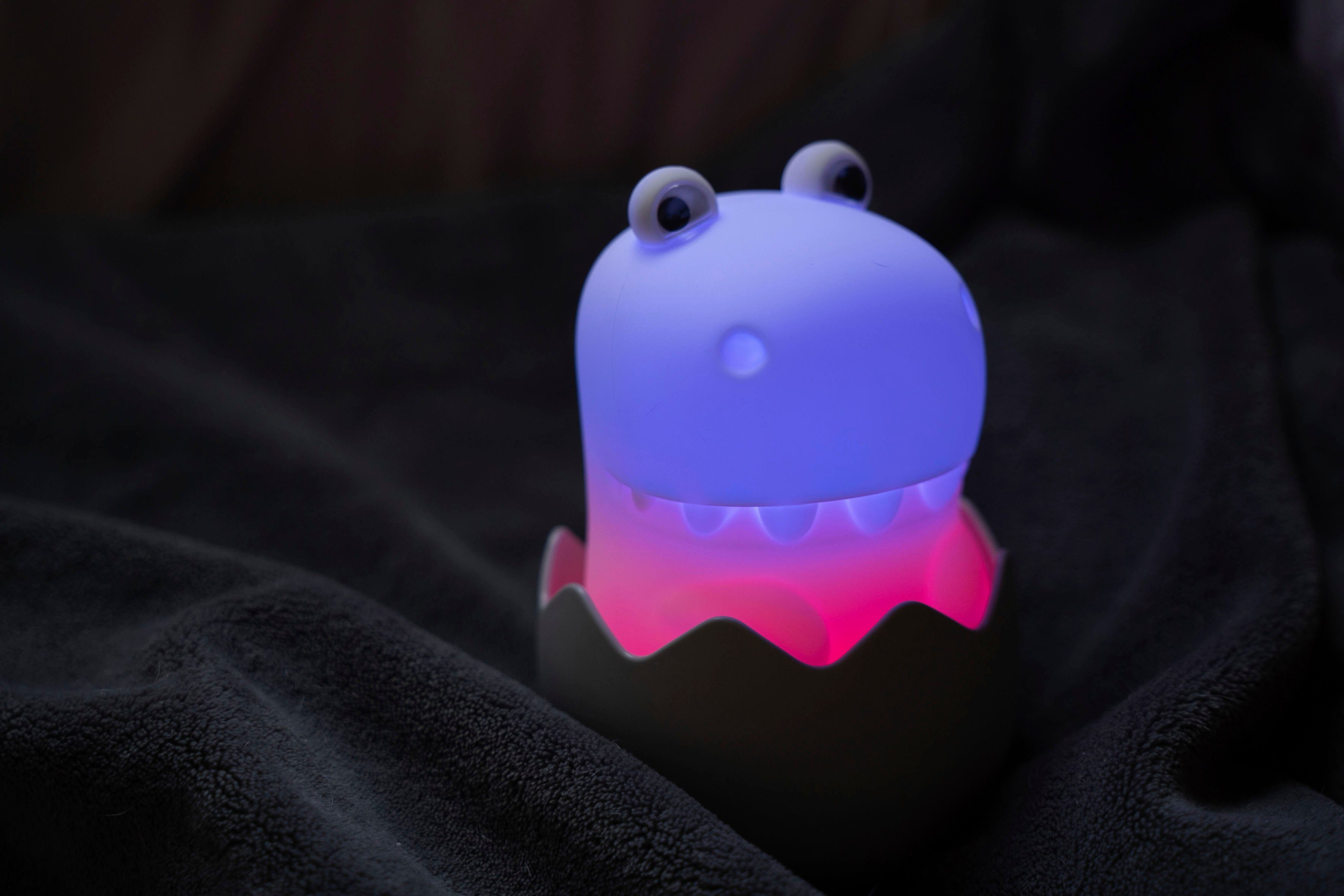 niermann Lednachtlampje Nachtlampje Diggy Dino Vriendelijk, verminderd ontwerp + Aangenaam licht (slaapvriendelijk) (1 stuk)