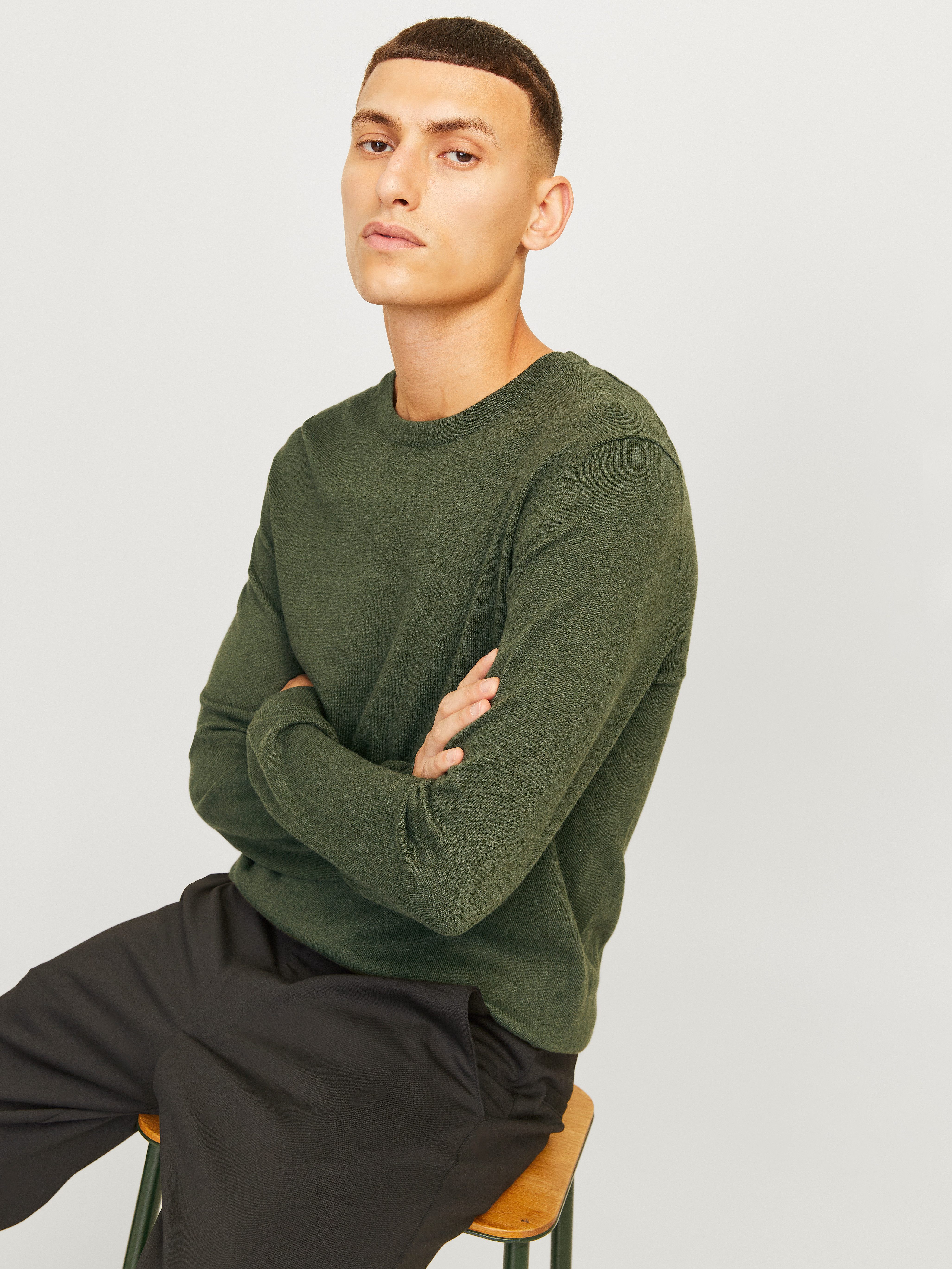 Jack & Jones Gebreide trui JJEEMIL KNIT CREW NECK NOOS