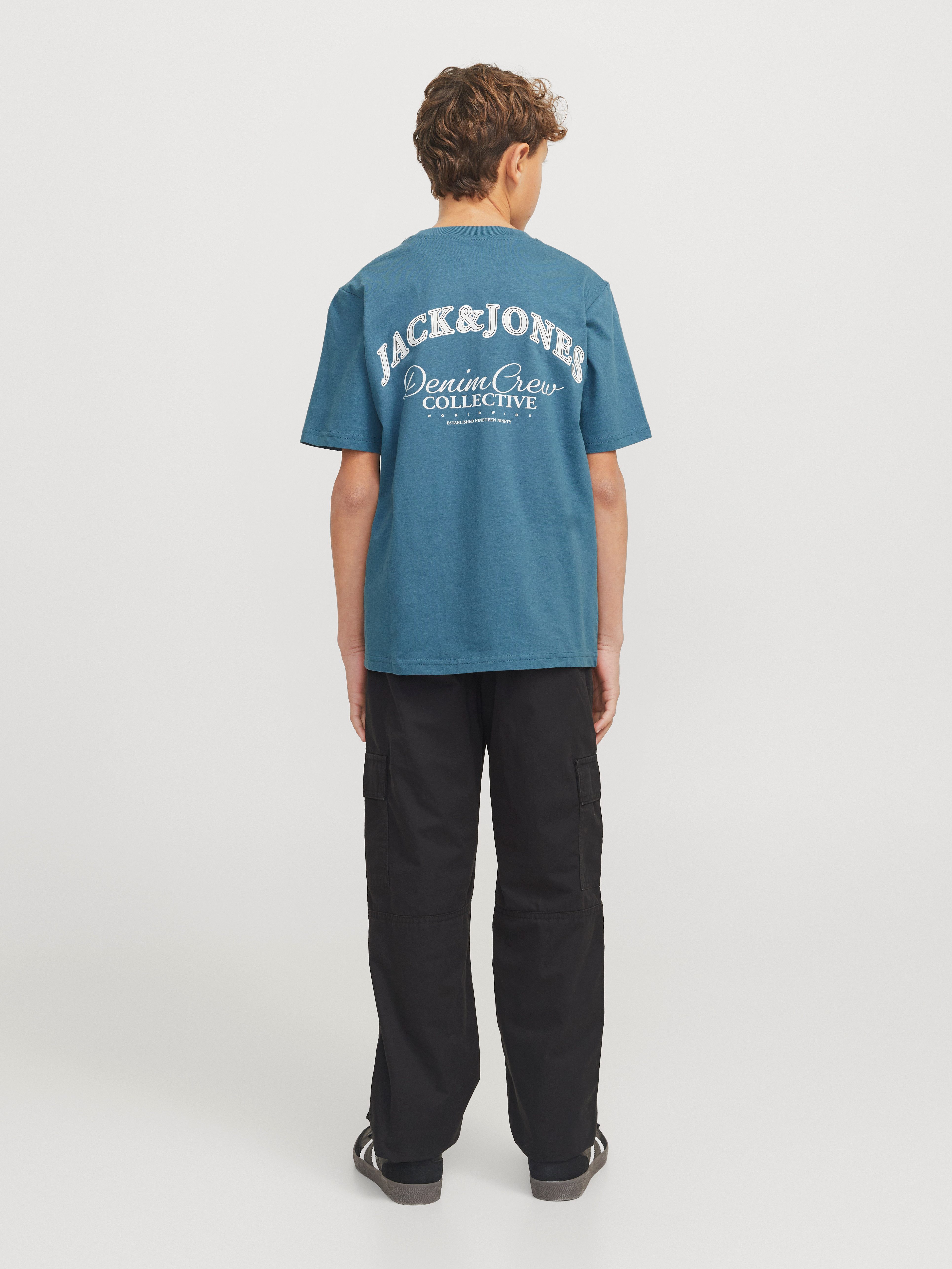 Jack & Jones Junior T-shirt JJEBRANDES BACKP RELAXED TEE SS SN JNR