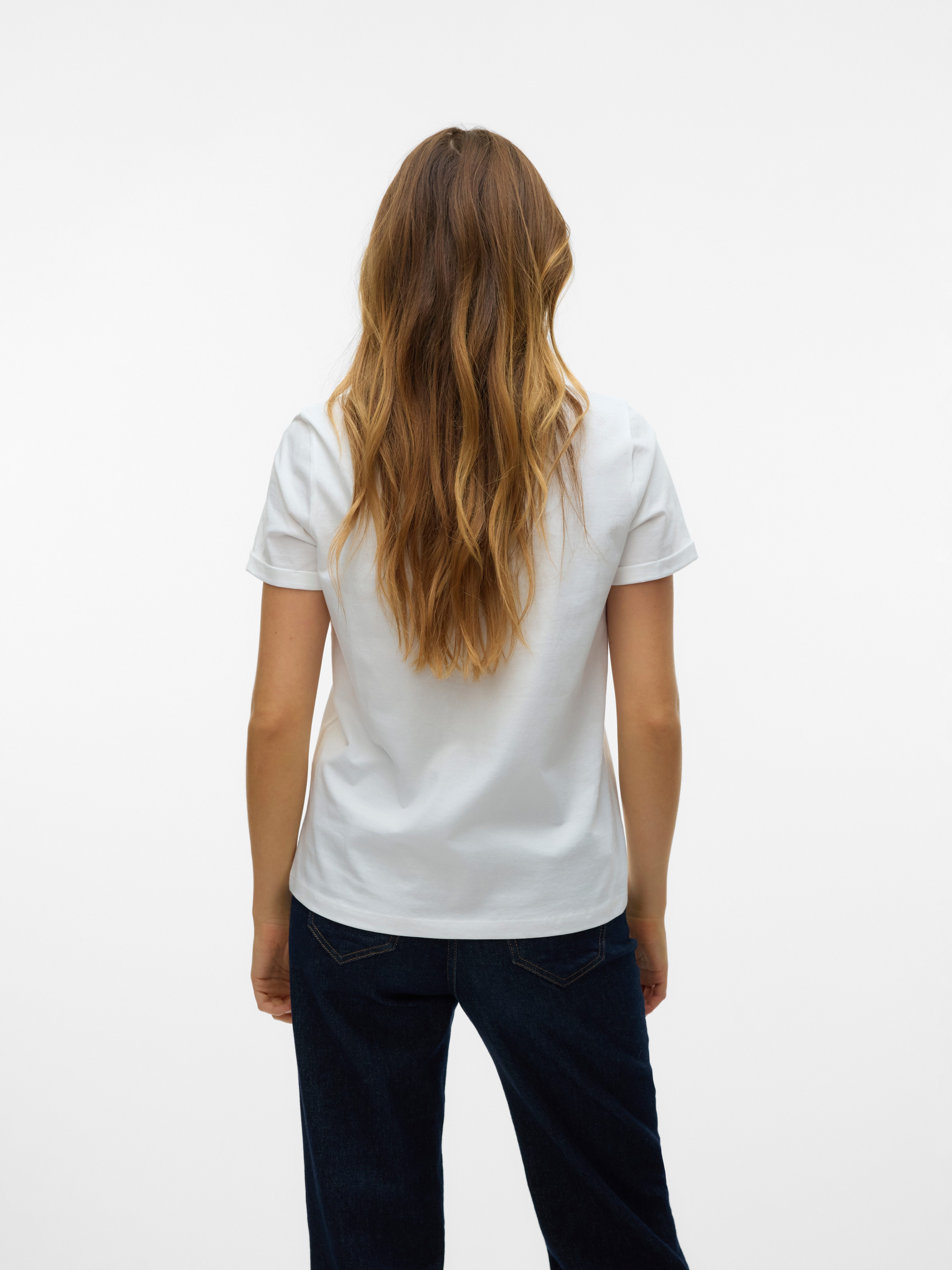 Vero Moda Shirt met korte mouwen VMBITONA S/S V-NECK T-SHIRT JRS BTQ GA