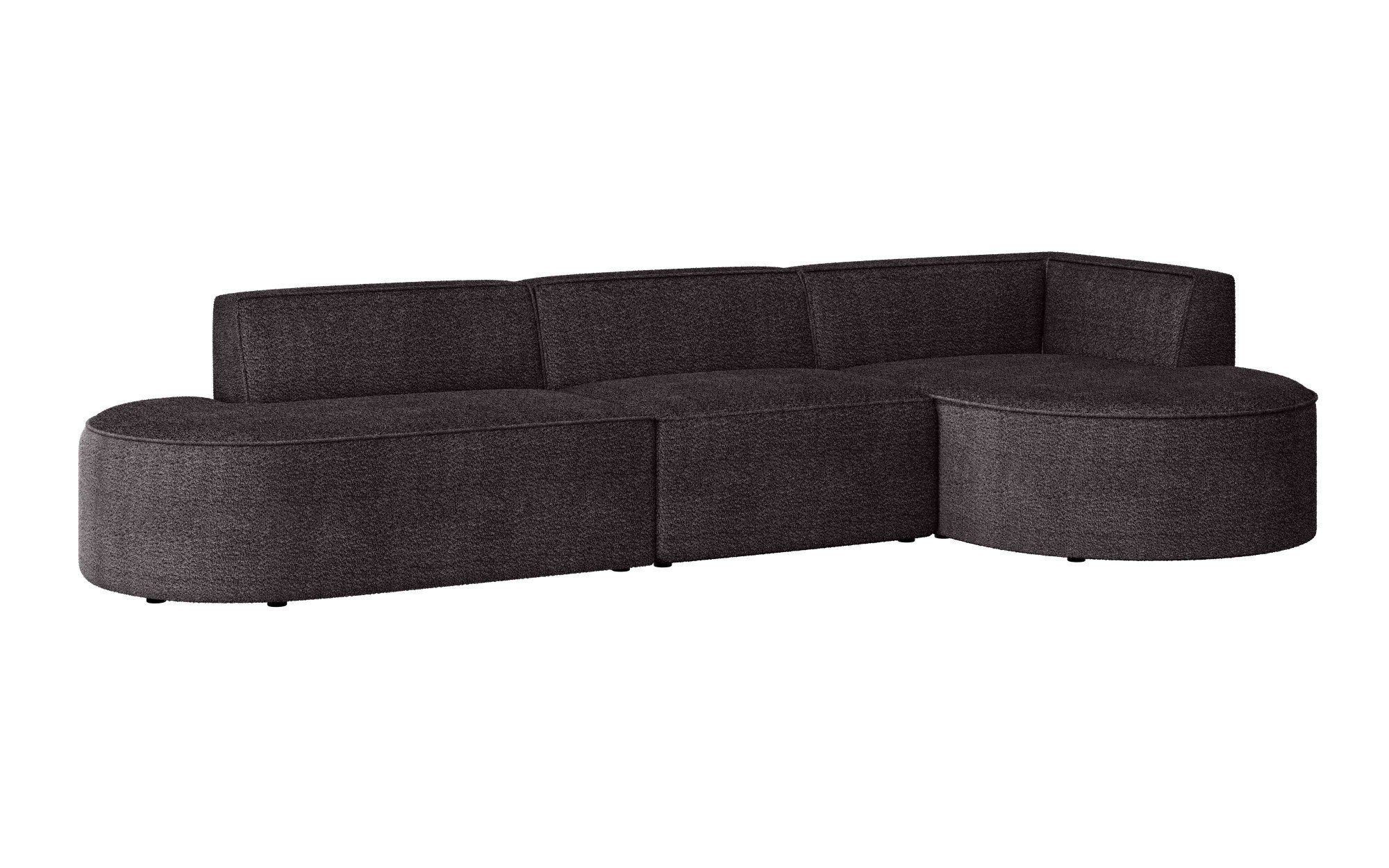 andas Hoekbank EIVIND designerbank met ottomane rechts/links, B/D/H: 343/159/72 cm