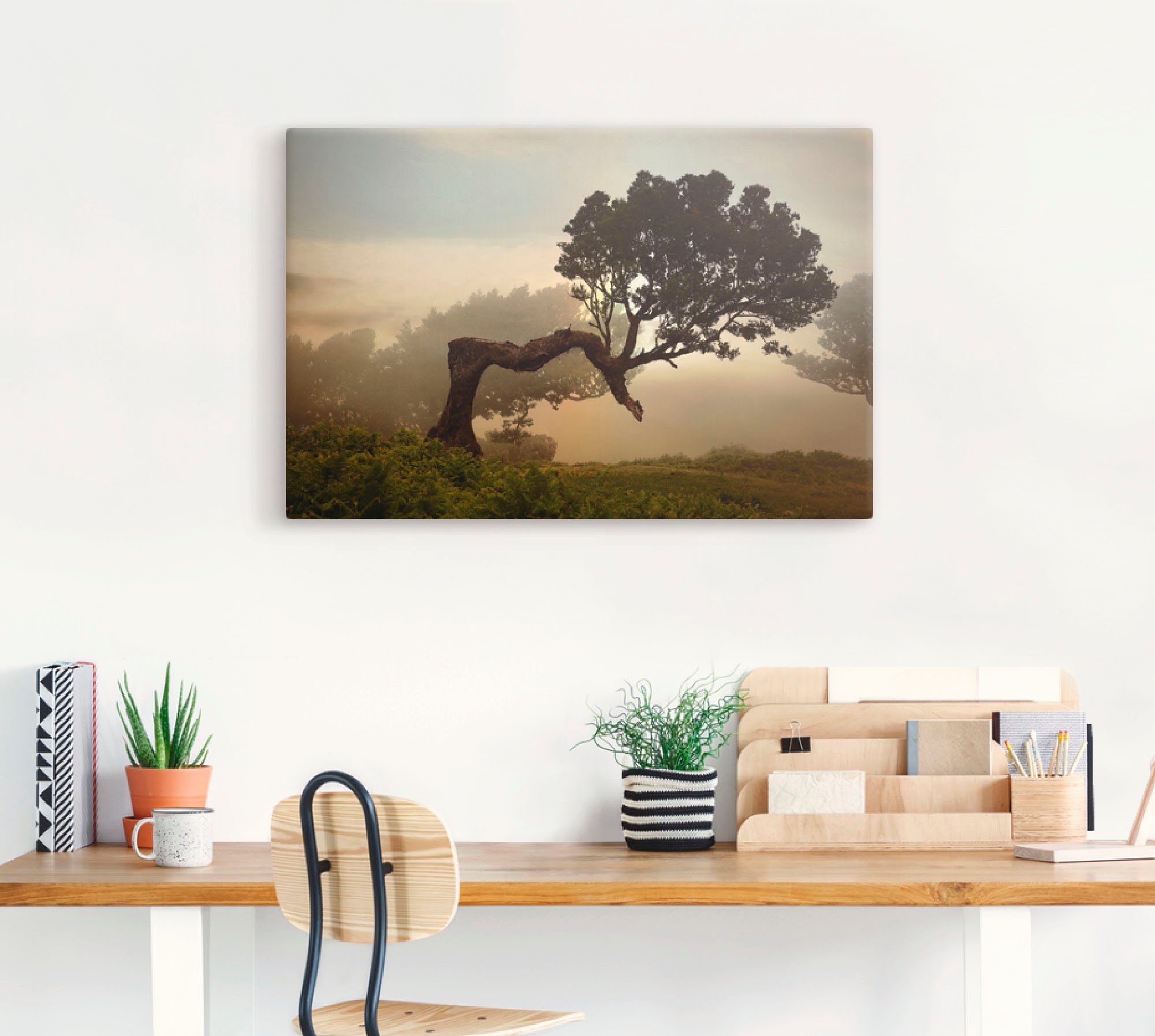 Artland Artprint Laurierboom als artprint van aluminium, artprint voor buiten, artprint op linnen, poster, muursticker