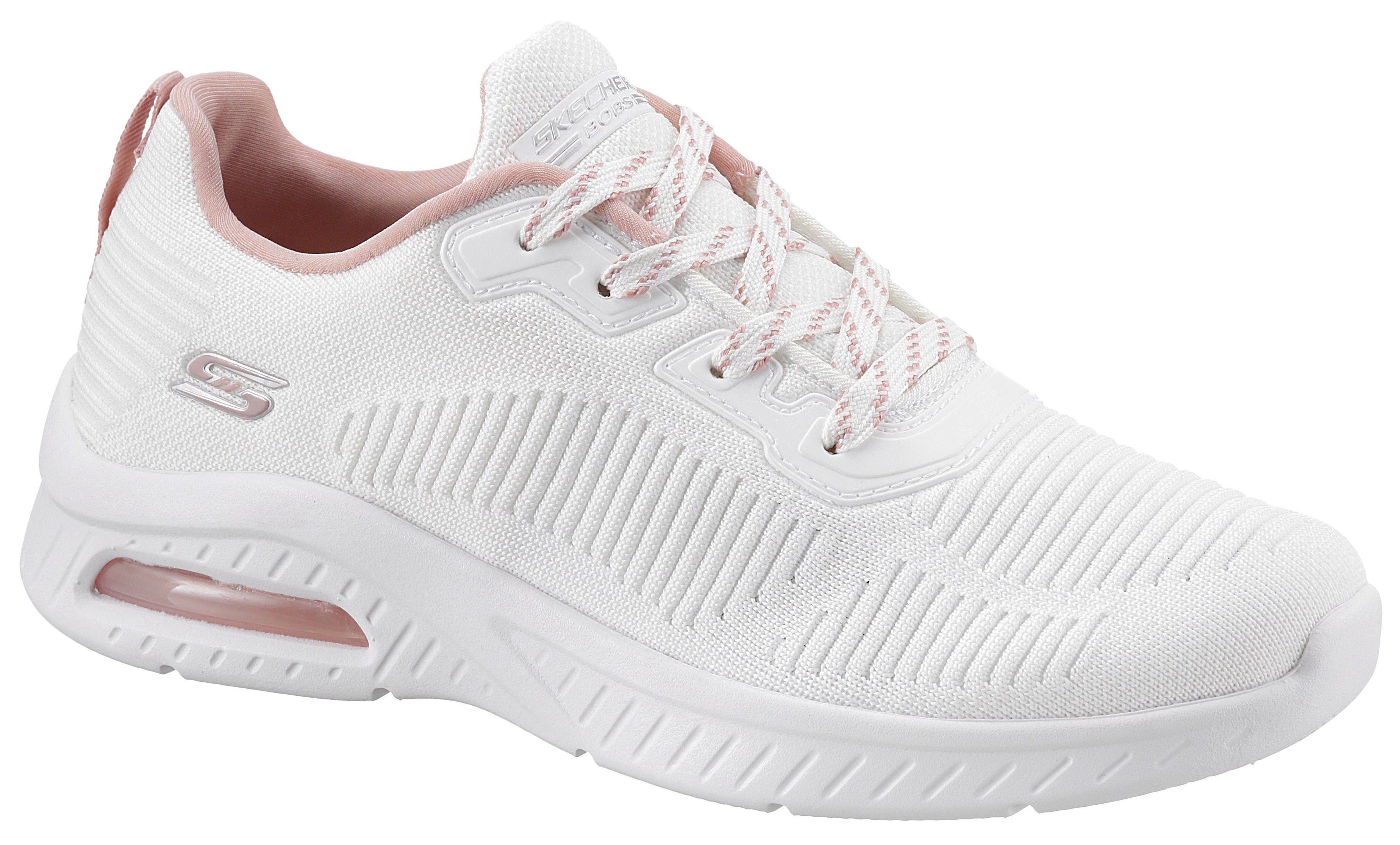 Skechers Sneakers BOBS SQUAD CHAOS AIR met gepolsterde schaprand, vrijetijdsschoen, lage schoen, veterschoen