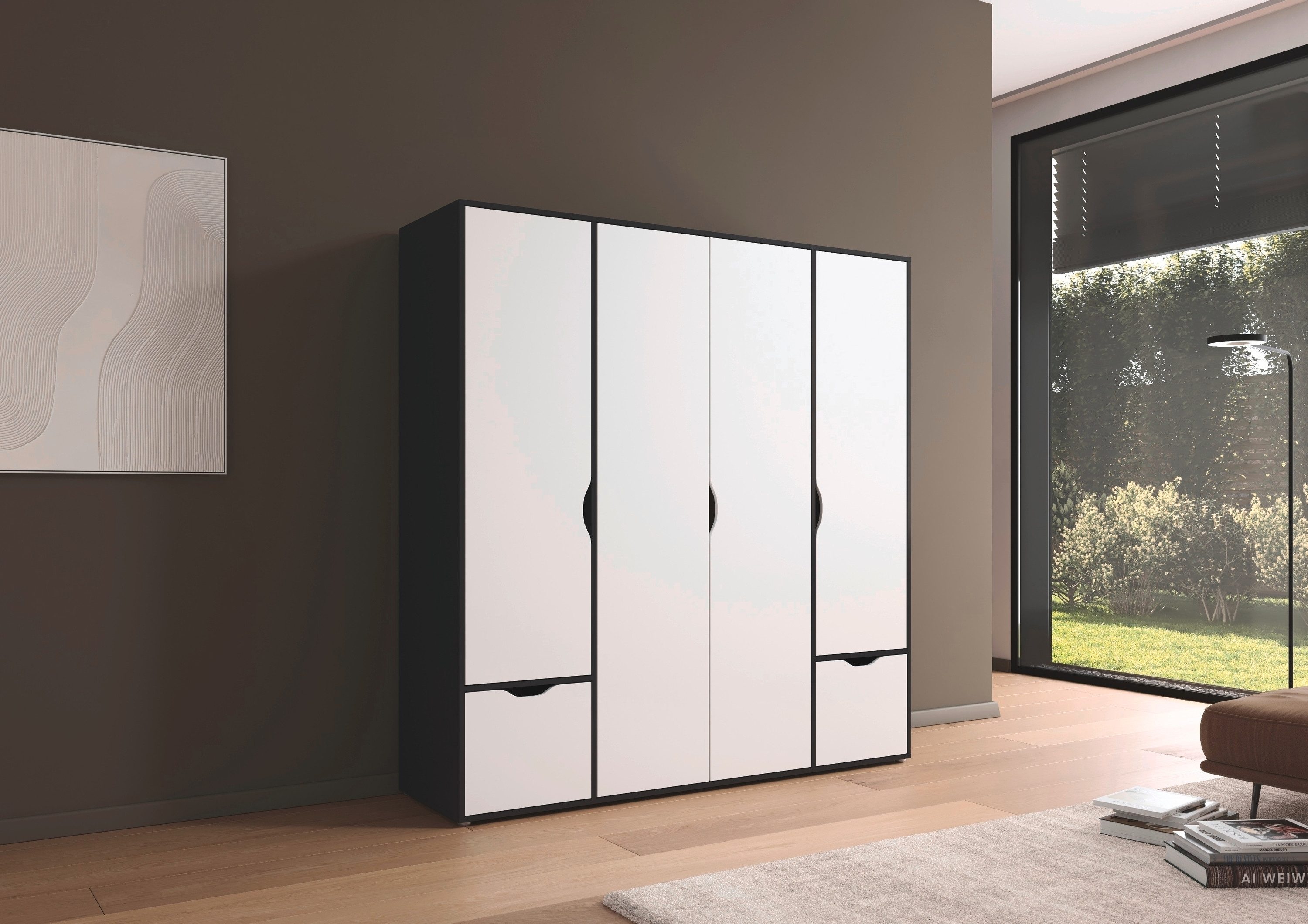 rauch Draaideurkast Kledingkast Kast Garderobe Wasmand NARAI met Laden Greefaansluitingen voor een greeploze look TOPSELLER MADE IN GERMANY