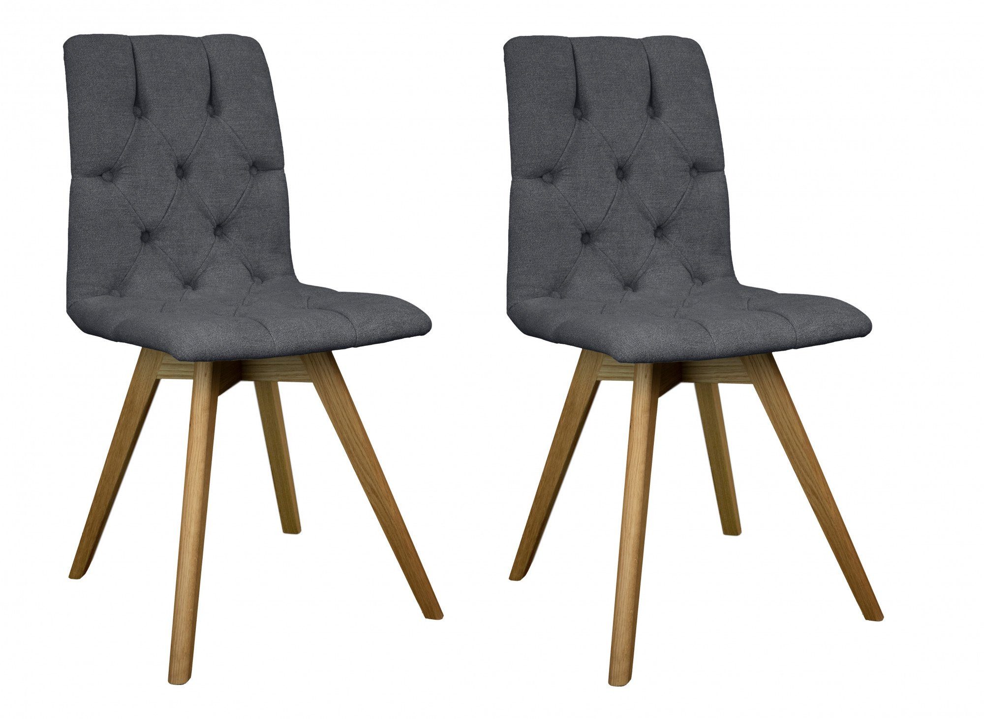 andas Eetkamerstoel Rania (set, 2 stuks) 4 poot stoelen zwart