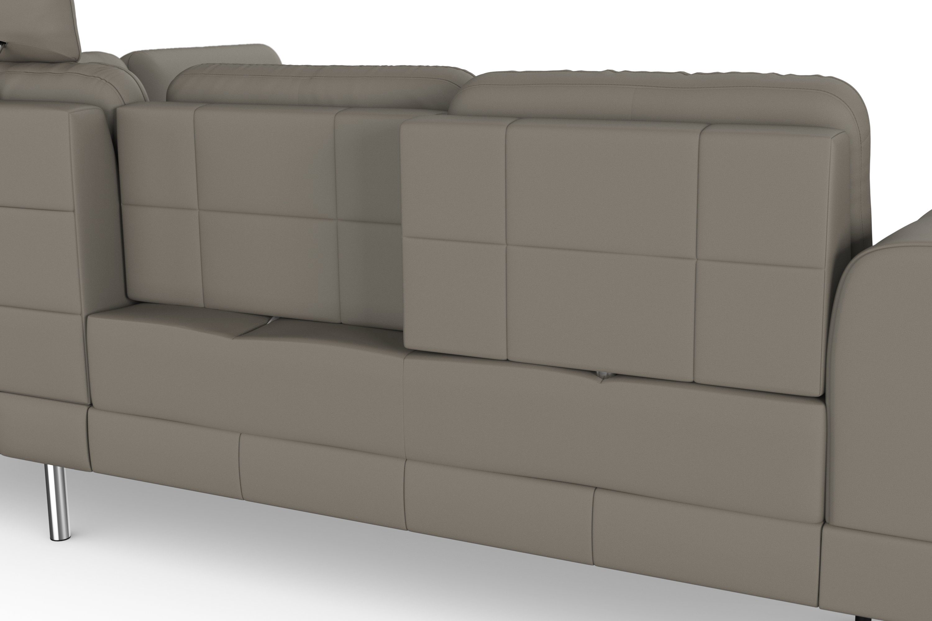 sit&more Hoekbank Bendigo L-vorm inclusief zitdiepteverstelling, bodemvrijheid 15 cm, in 2 pootkleuren