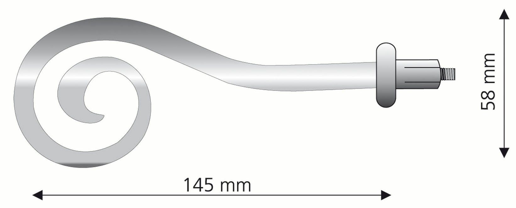 Liedeco Eindstuk voor gordijnroede Eindstuk, eindknop spiraal "Esperanca" voor 16 mm stangen (2 stuks)