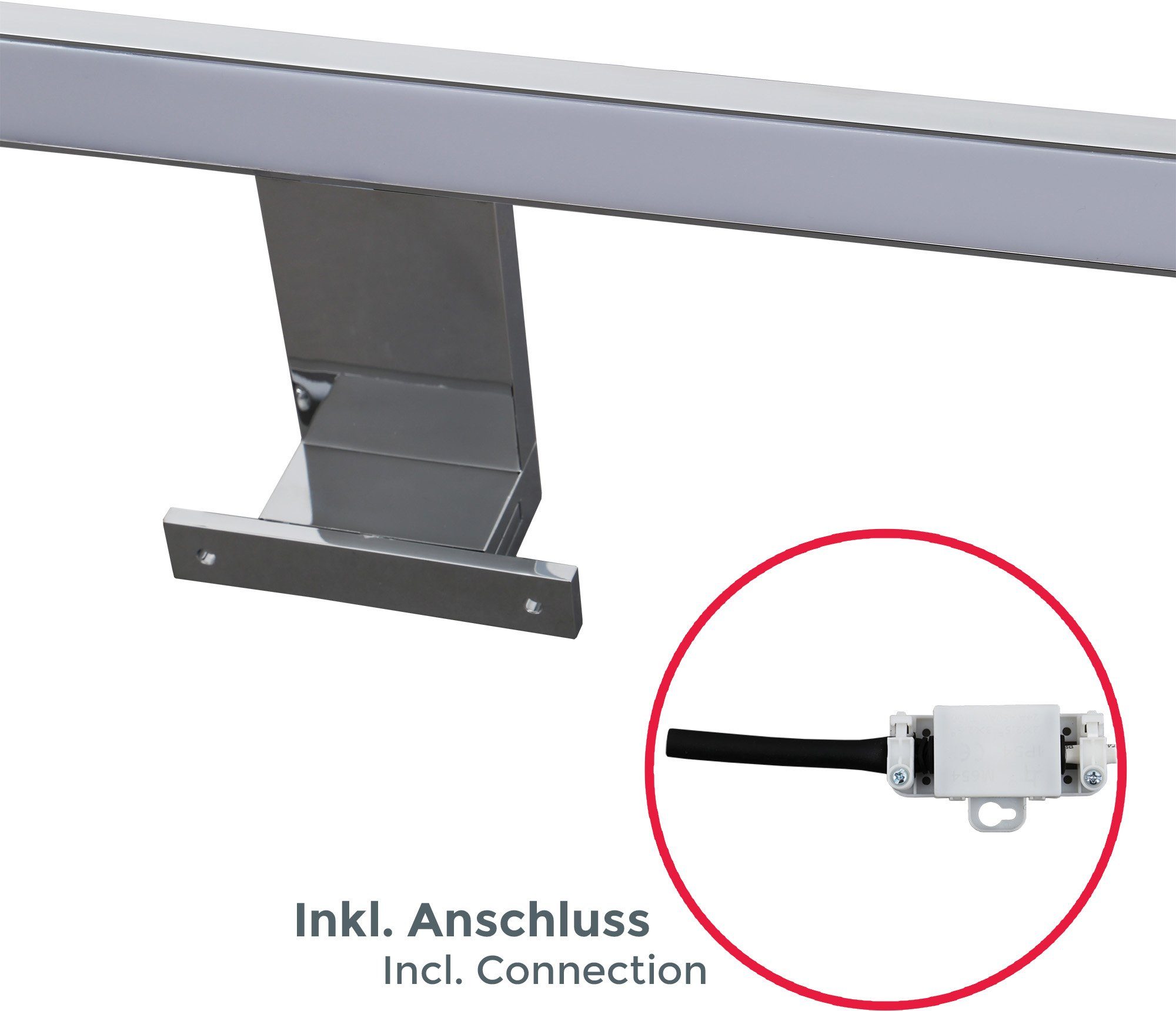 B.K.Licht Spiegellamp Carina LED, badkamer, verlichting, spiegel-lamp, IP44, make-up licht