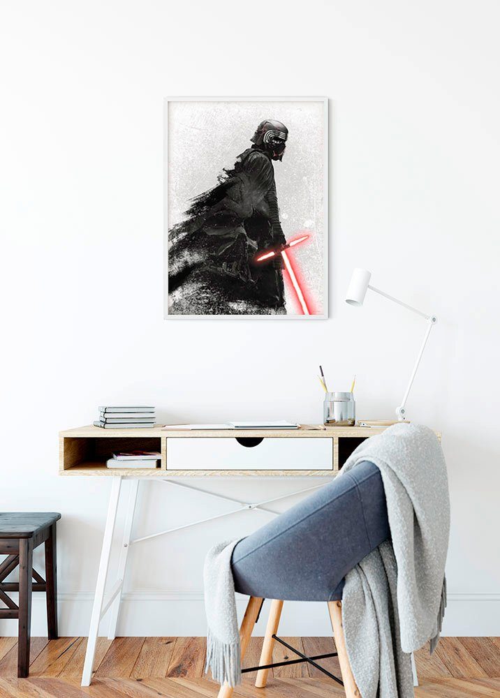 Komar Wanddecoratie Star Wars EP9 Kylo Vader Shadow Wanddecoratie voor de kinderkamer - zonder lijst (1 stuk)