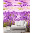 andiamo vliesbehang lavendelbloemen 1 rol á 3 banen 159 cm x 280 cm (1 stuk) roze