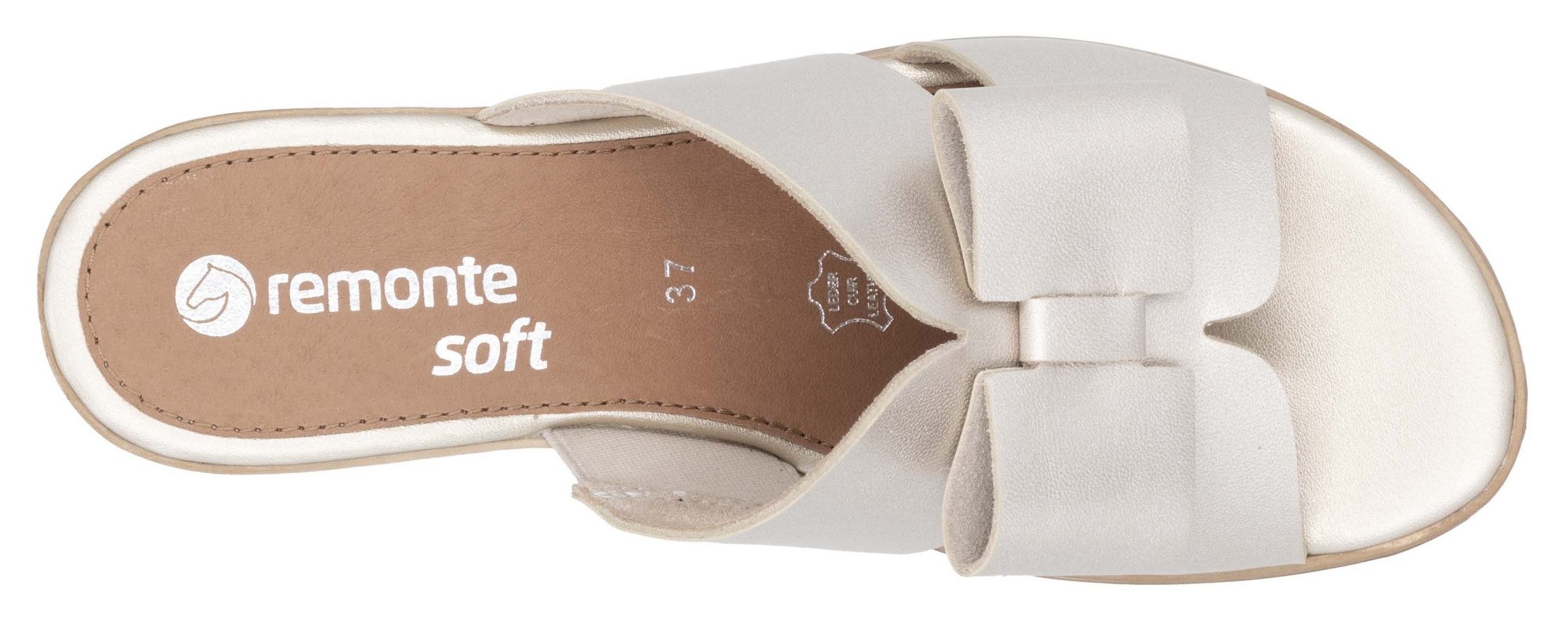 Remonte Slippers , sleehak, zomerschoen met mooie sierstrik