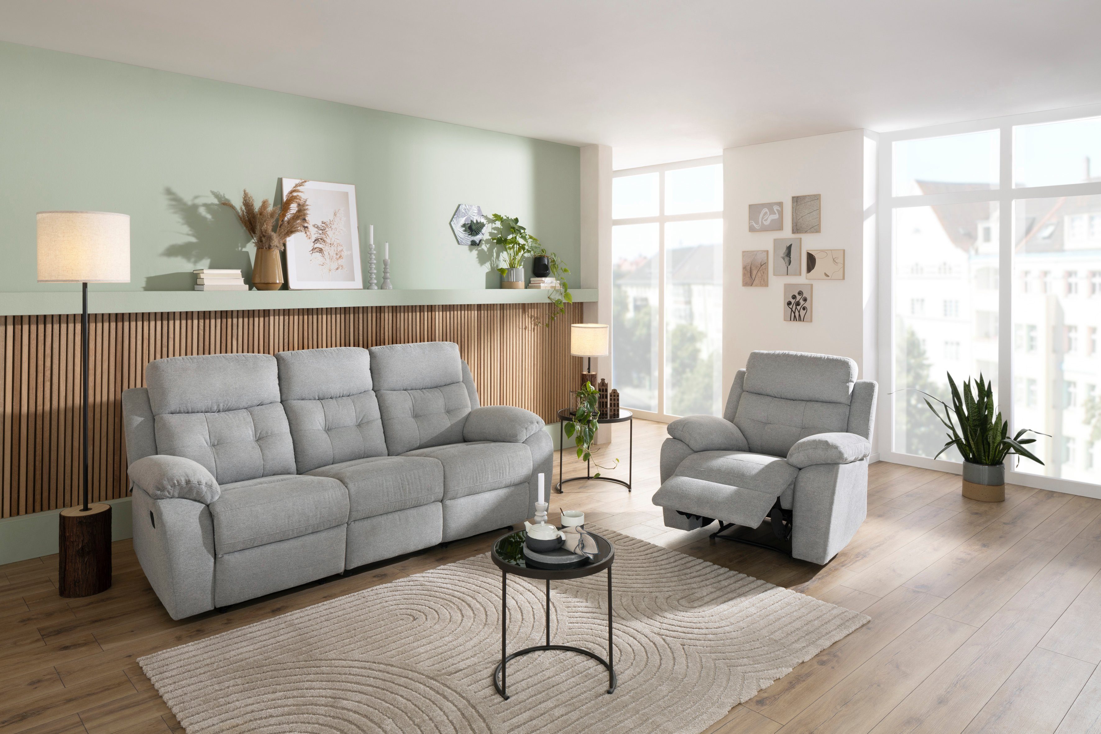 Home affaire Relaxfauteuil Lannilis, fauteuil met slaapfunctie, TV-stoel voor woonkamer