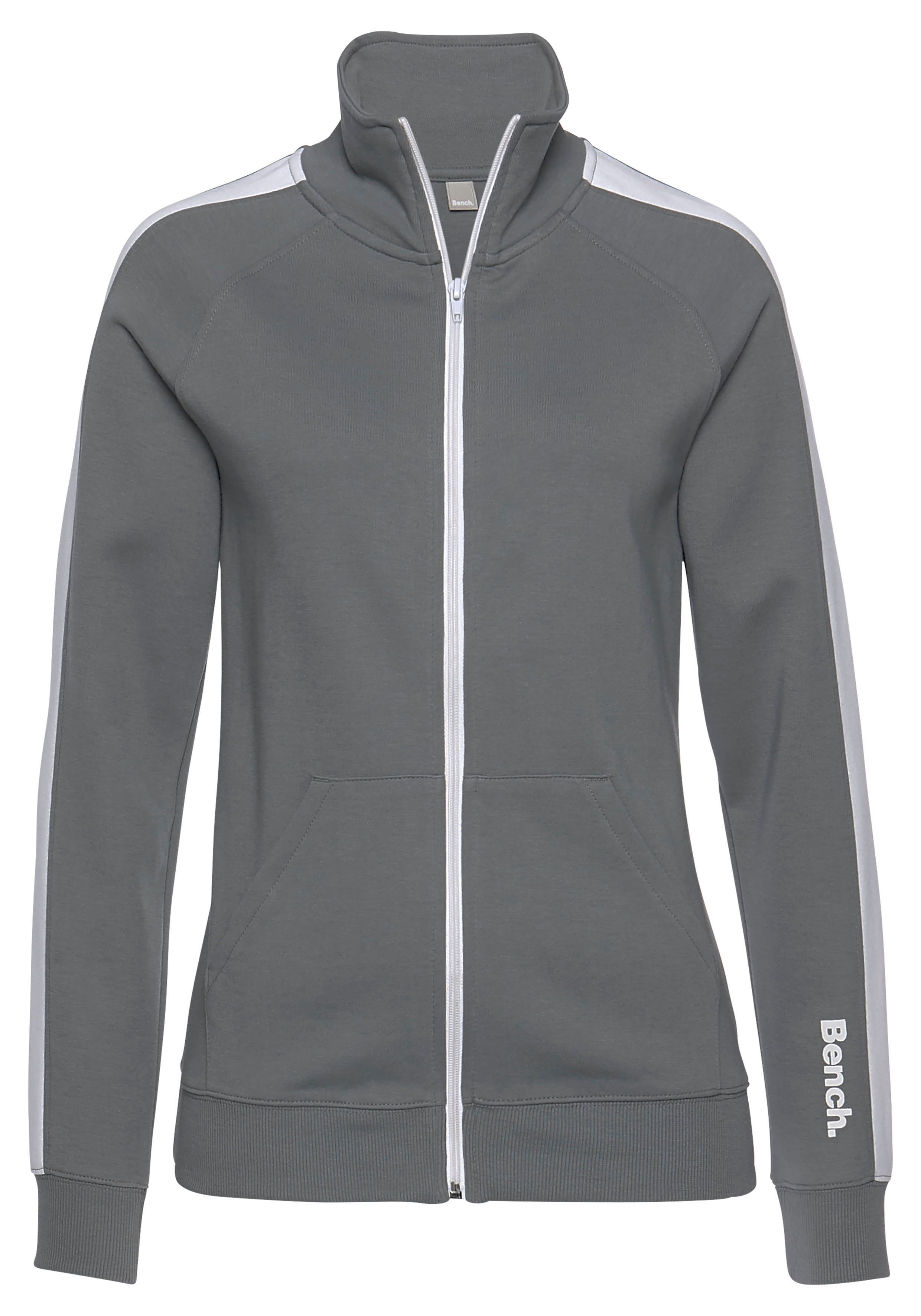 Bench. Loungewear Sweatvest met zijstrepen en staande kraag, loungewear