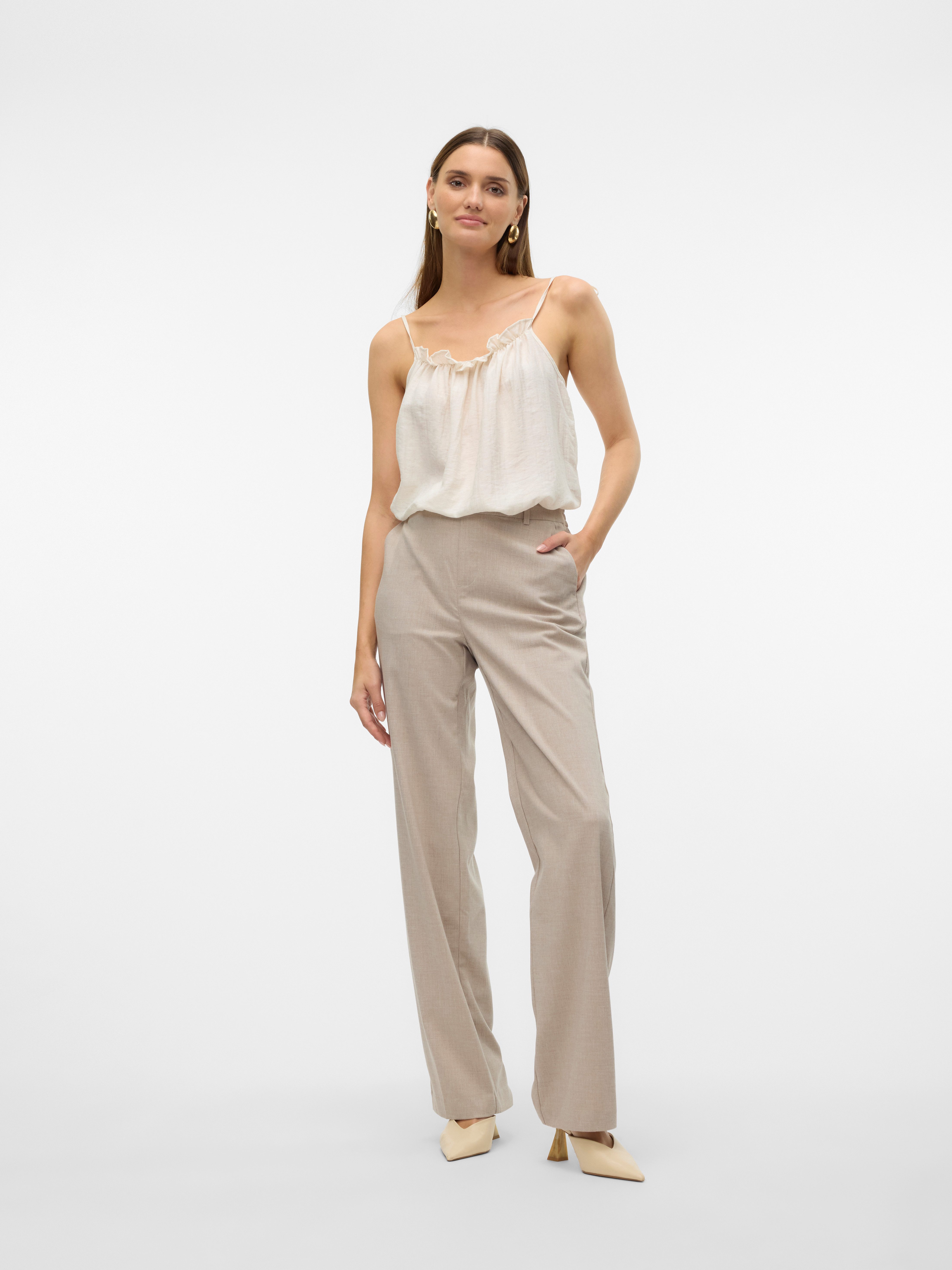 Vero Moda Pantalon VMMAYA GOODY MW STRAIGH TAILOR PANT NOOS