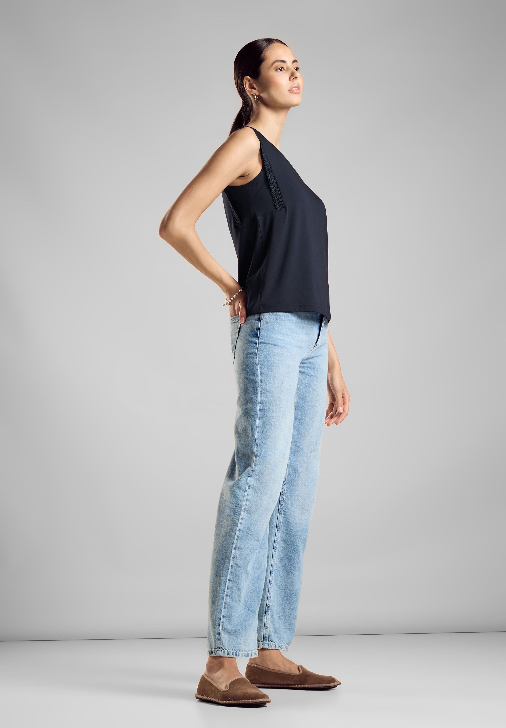 STREET ONE Shirttop met haakdetail