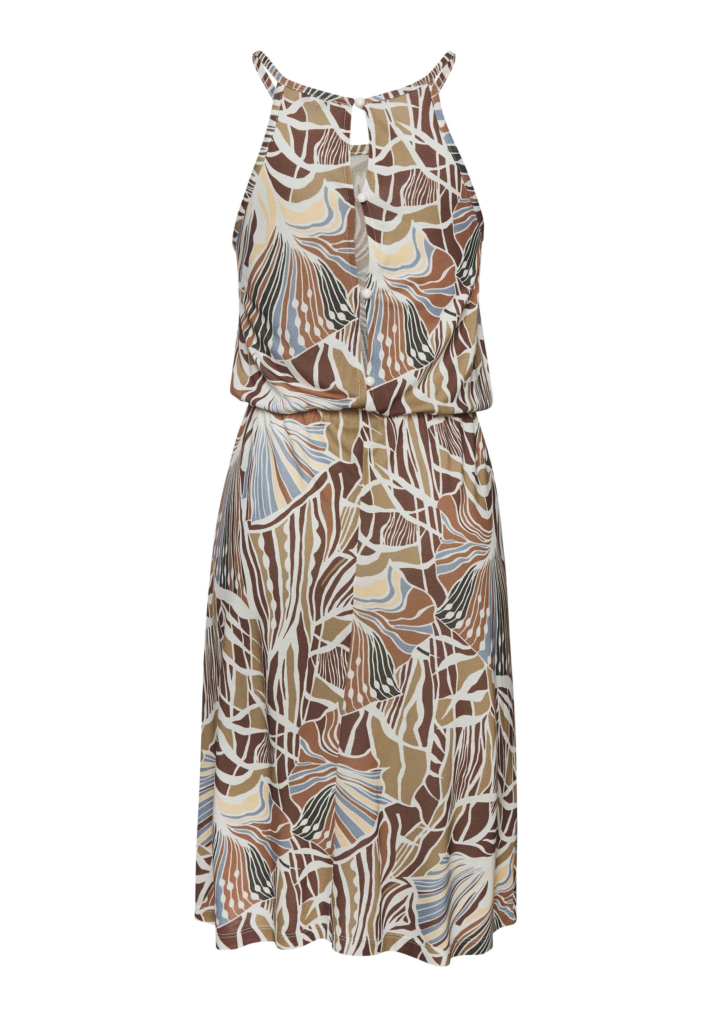 Lascana Jerseyjurk met alloverprint kort zomerjurk strandjurk