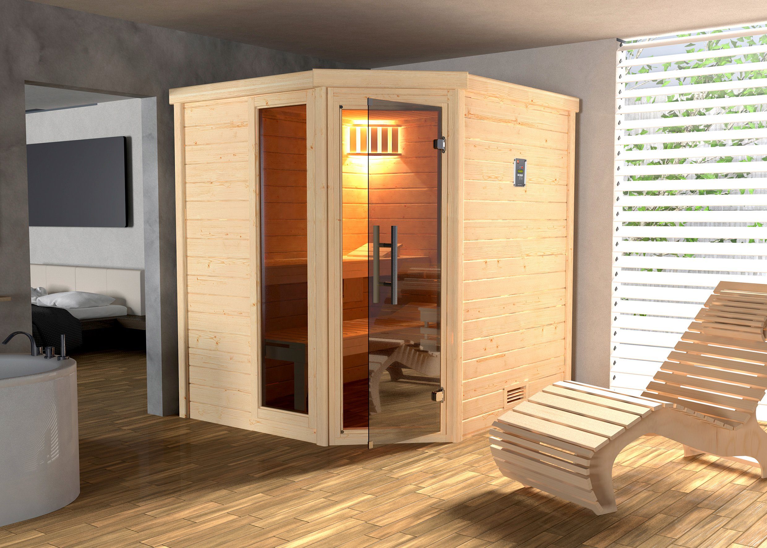 weka Sauna Arendal 1 kachel 9 kw met interne bediening