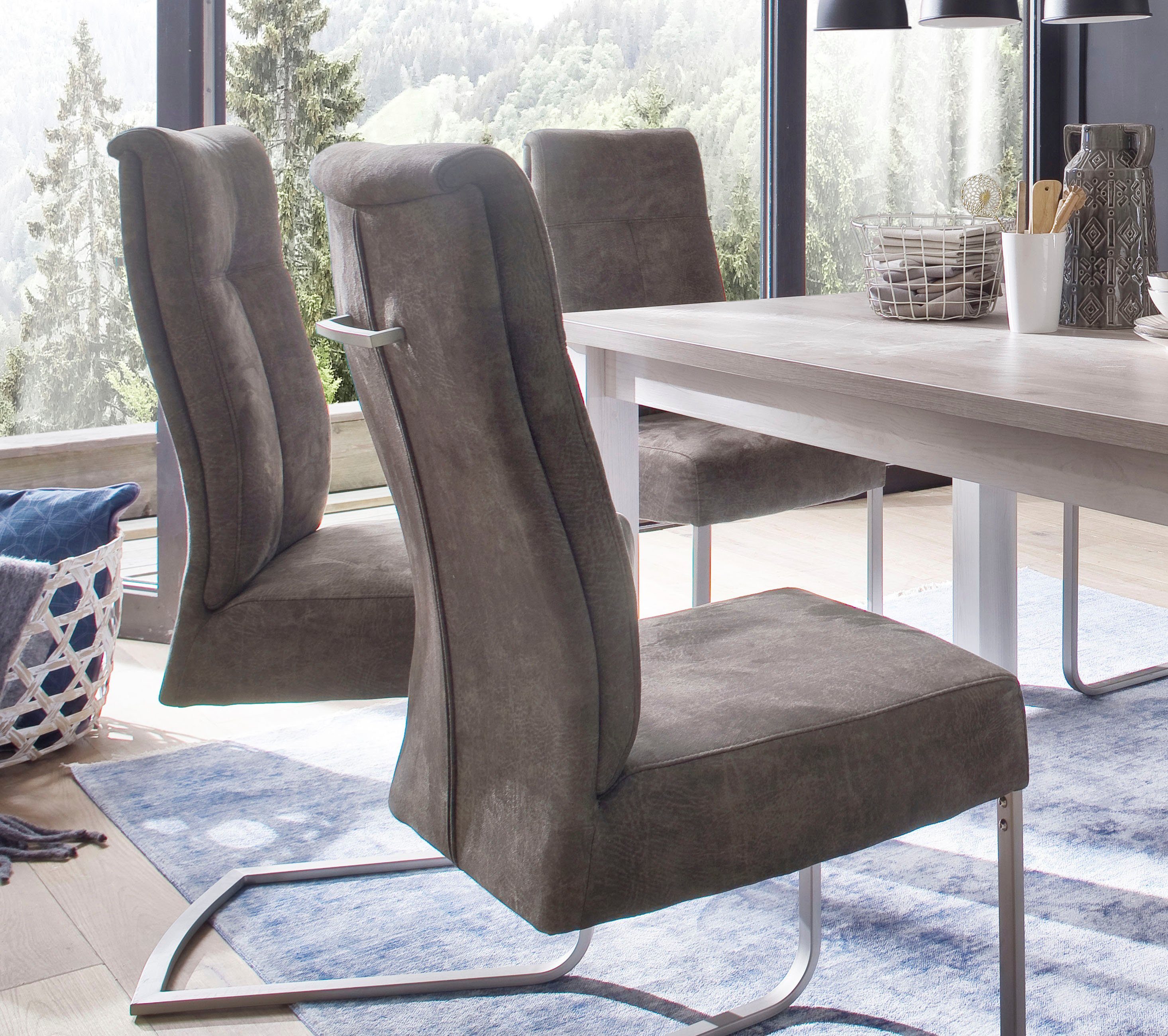 MCA furniture Vrijdragende stoel Talena Stoel belastbaar tot 120 kg (2 stuks)